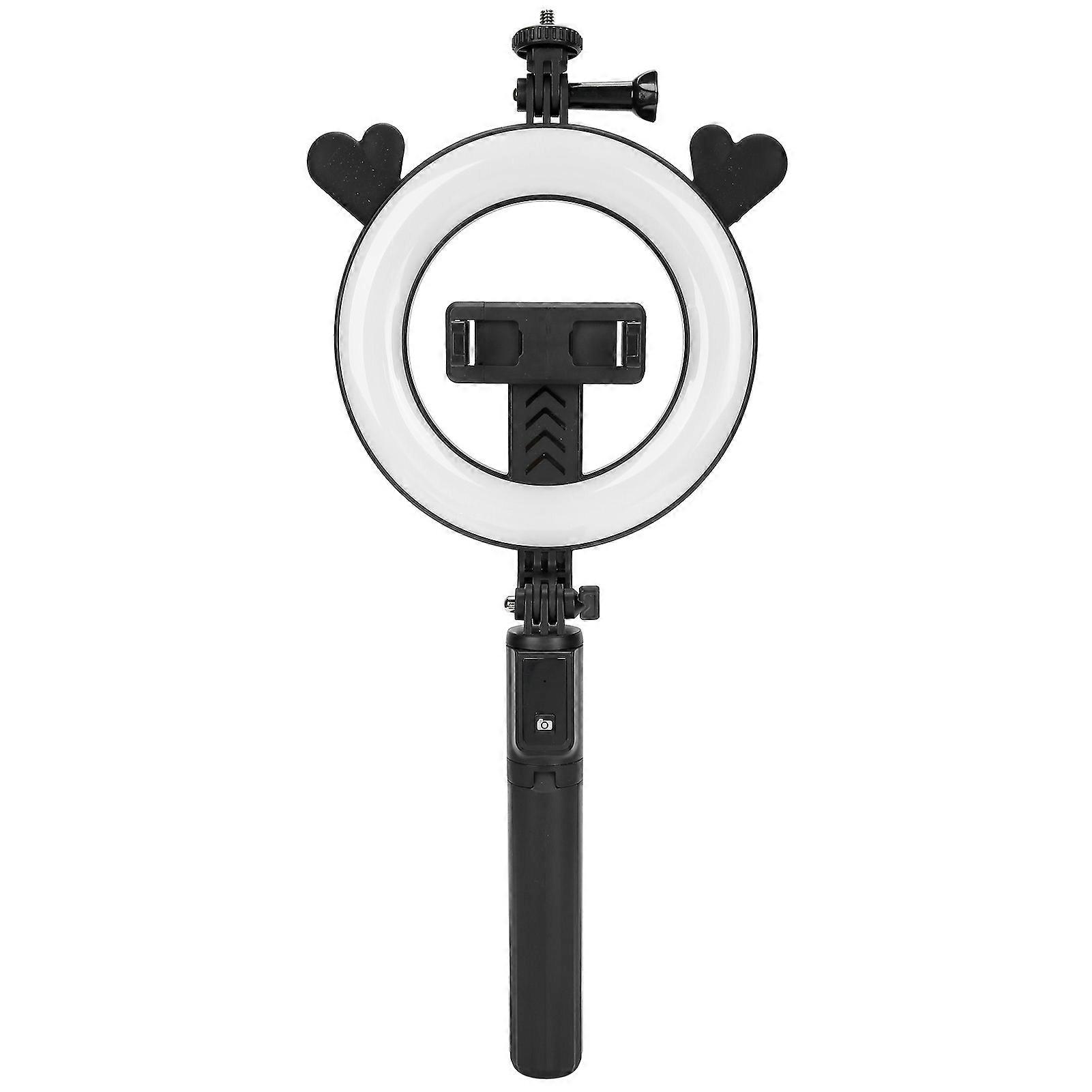 P40D‑5 Mobile Phone Bluetooth Selfie Stick 6in LED Fill Light Tripod Live Broadcast Stand