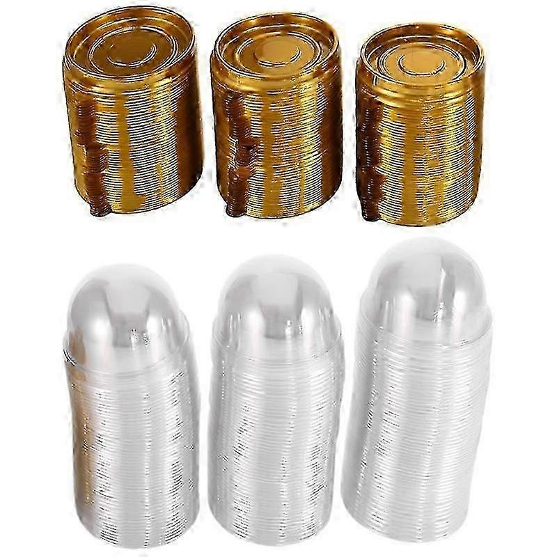 150 Pcs Clear Plastic Mini Cupcake Boxes Muffin Pod Dome Muffin Cake Container Box Individual Cupcake Dessert Container js