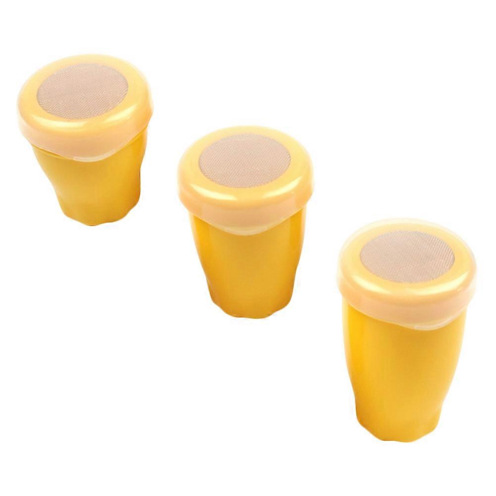 Flour Shaker Powder Storage Bottles Home Users Medium Practical Design 3Pcs
