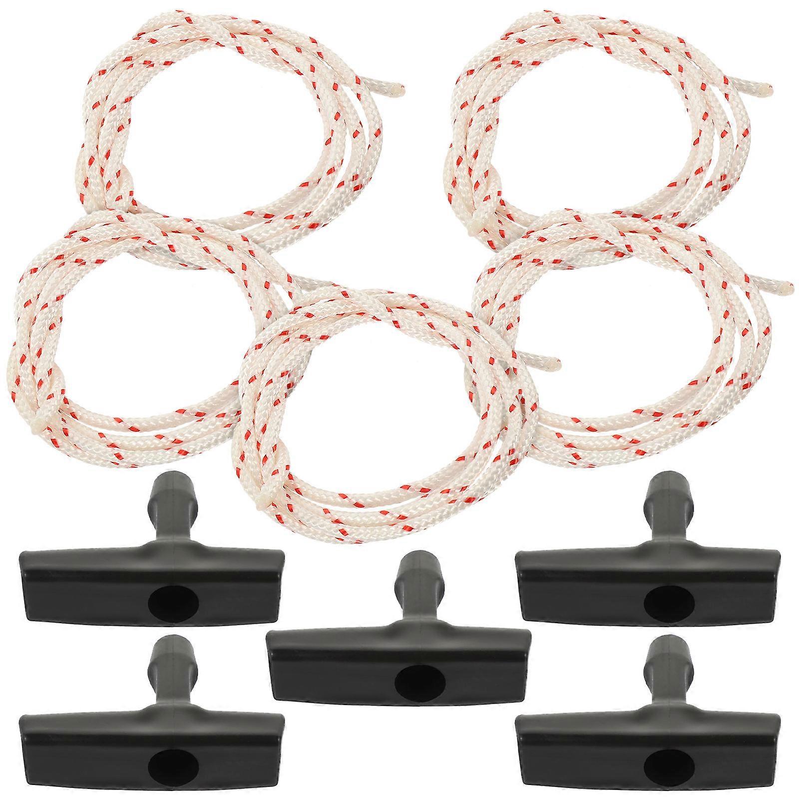 5pcs Garage Door Pull Cord Kit with Plastic Handle – Emergency Release Rope for Loft Ladders & Garage Openings – Durable & Reliable Use