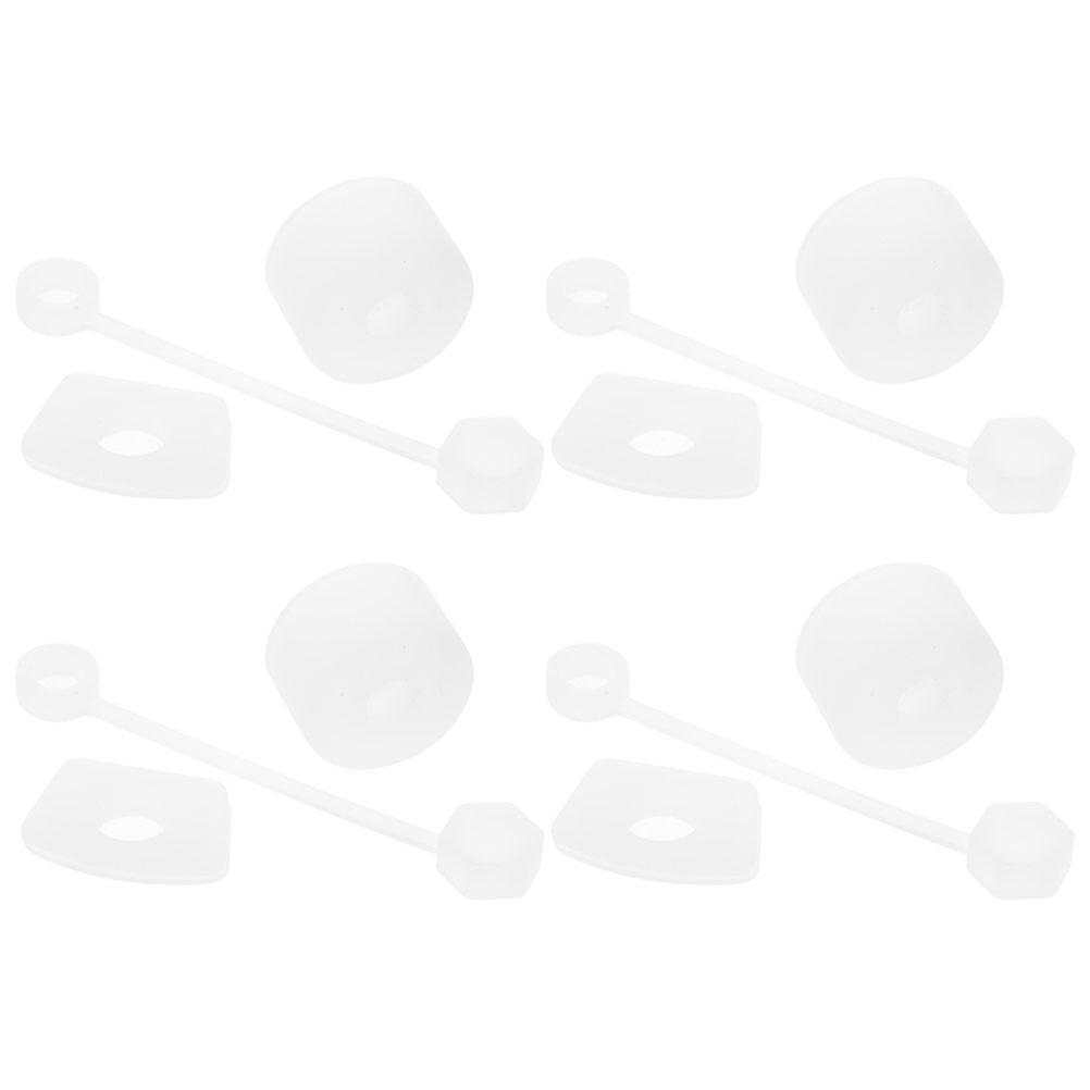 Long Time Use Straw End Protectors Transparent White 1Set