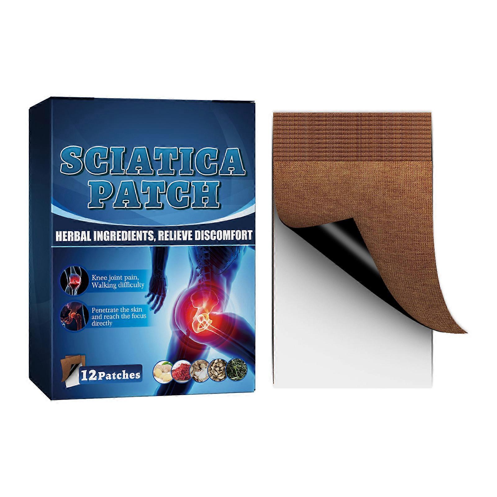 12 Patches Sciatic Nerve Relief Patches for Knee Joint Pain, Sedentary Nerve Pain Relief, Comfortable Pain Management
