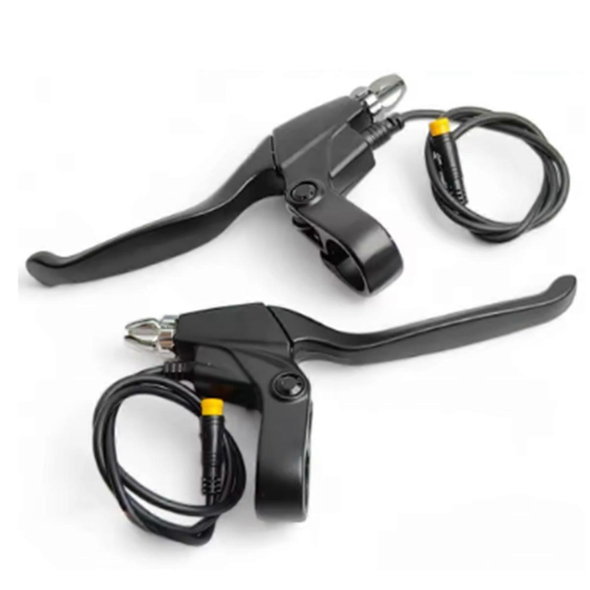 For Brake Levers Pair Electric E-Bike Mechanical Short Lever Cut Out Cable