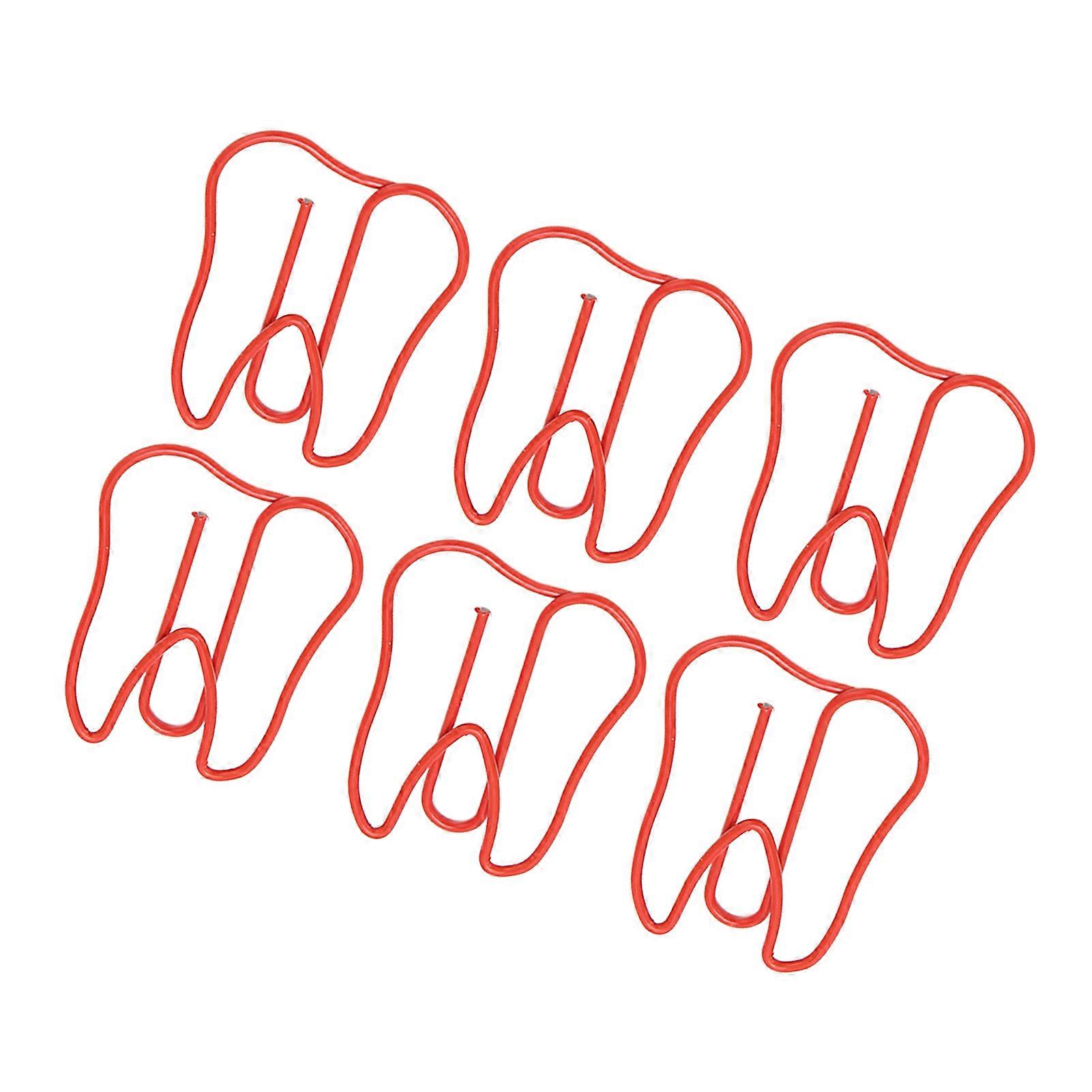 100PCS Paper Clips Metal Multifunctional Paper Memo Clip Portable Office Clips for Document Red 