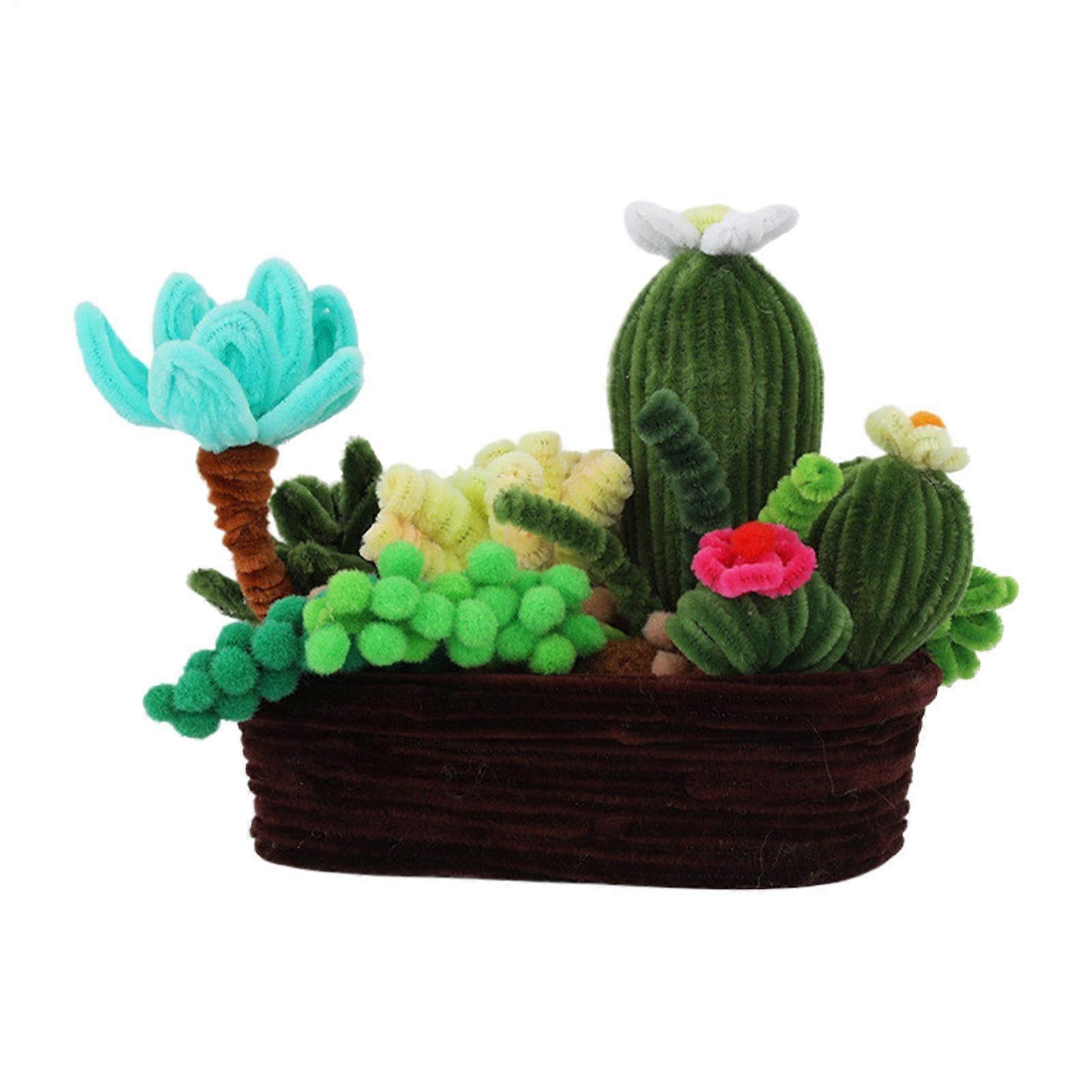 Kids Cactus Flower Craft, Decorative Cactus Craft Kits