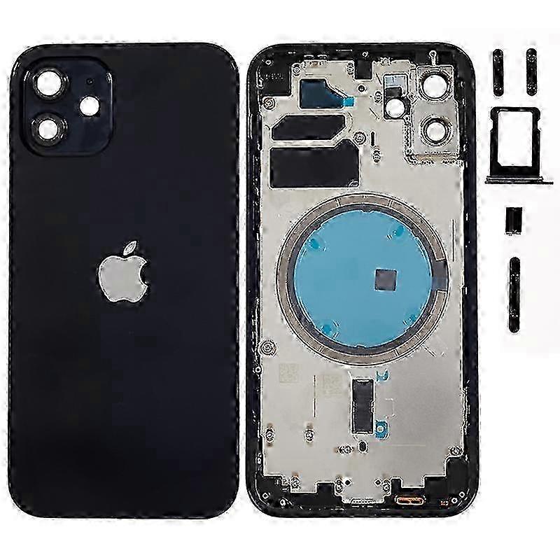 Replacement Back Battery Housing Cover, Middle Plate Frame & Side Buttons for Compatible 6.1 inch Smartphone