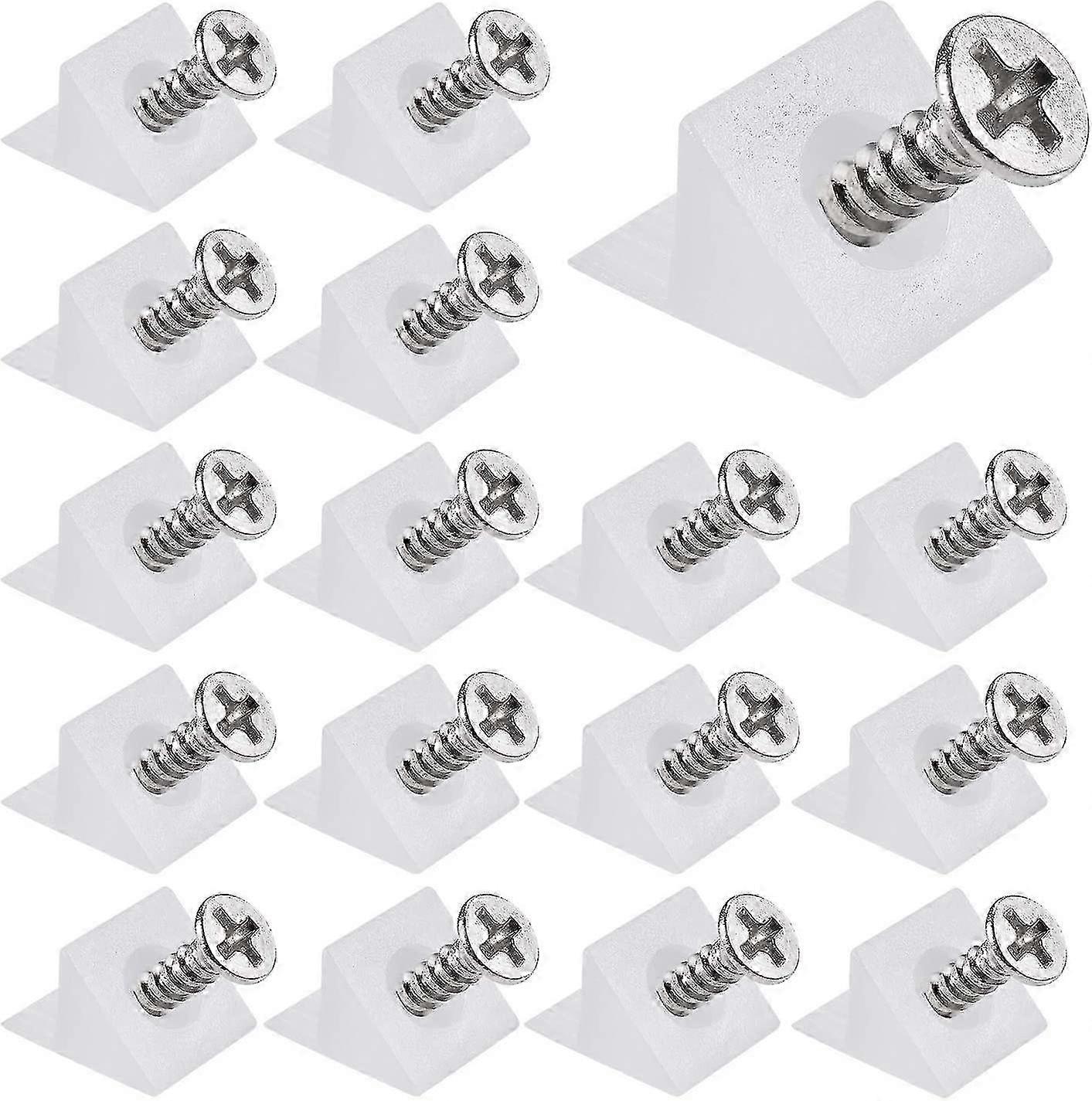100PCS Plastic Rear Drawer Brackets, Drawer Repair Kit with Screws