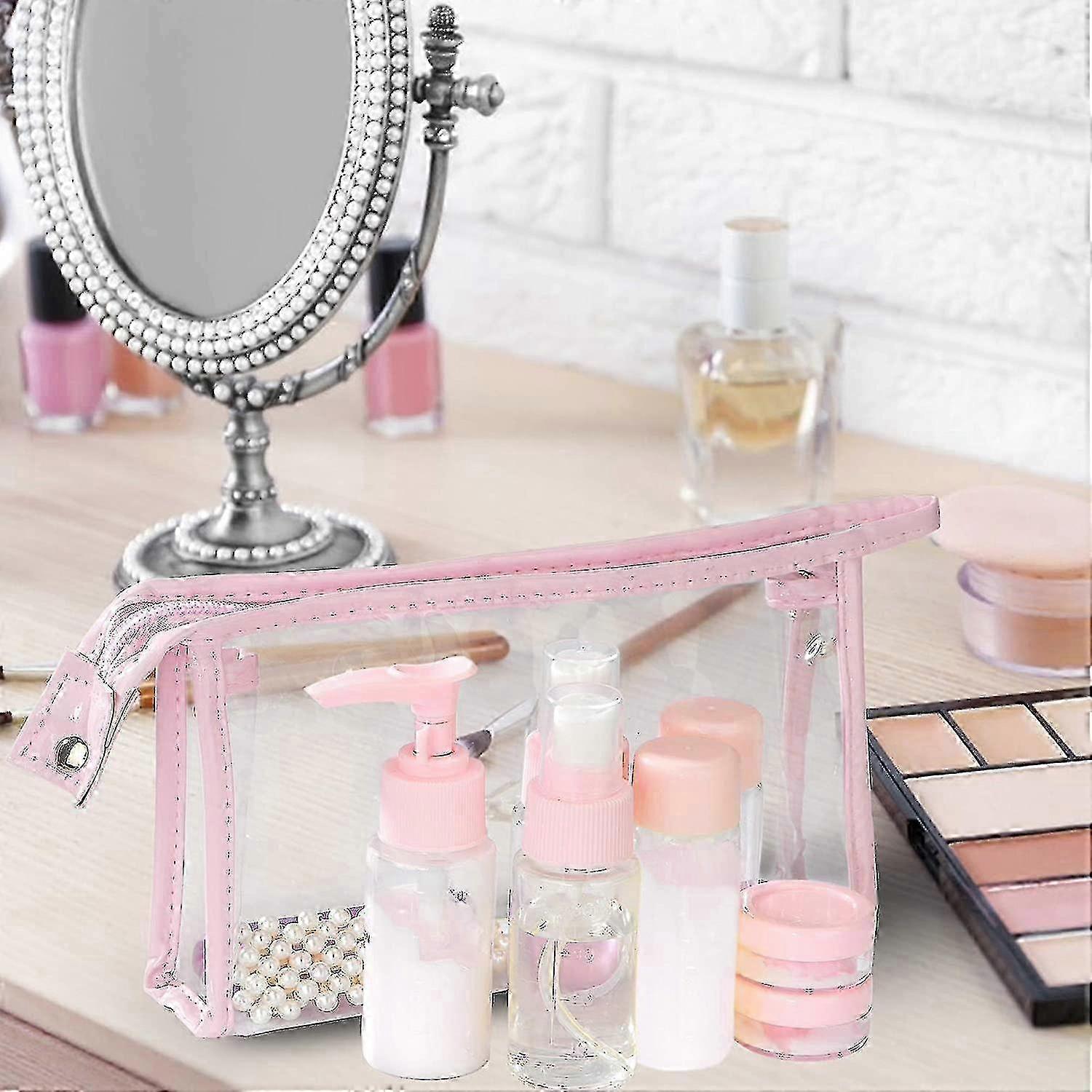 ZENGO Empty Travel Bottle Set Small Cosmetic Containers, Refillable For Airplane Shampoo Liquid Portable F