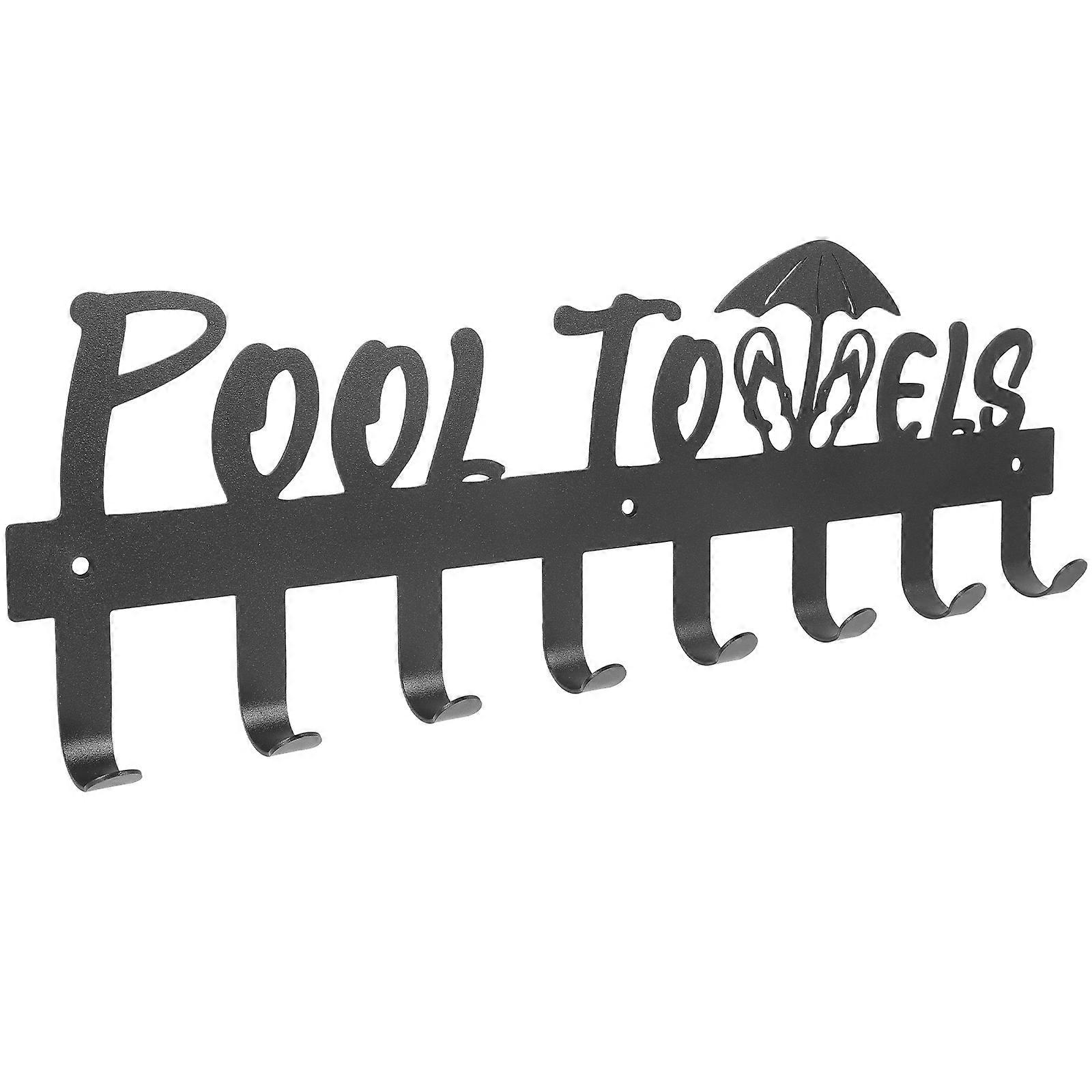 Wall Mounted Hooks Black Iron Towel Hooks Wall Mount for Versatile Use