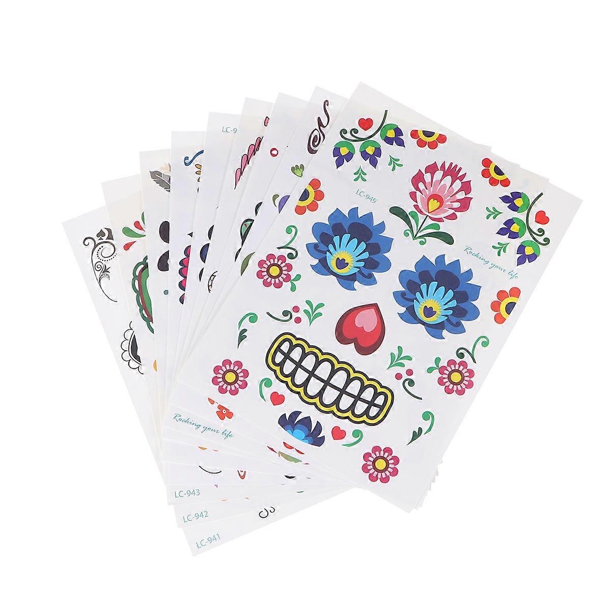 Eye Makeup Stickers Halloween Face Decals For Kids Waterproof Temporary Tattoo Assorted Color 21x15x0.1cm 1 Set
