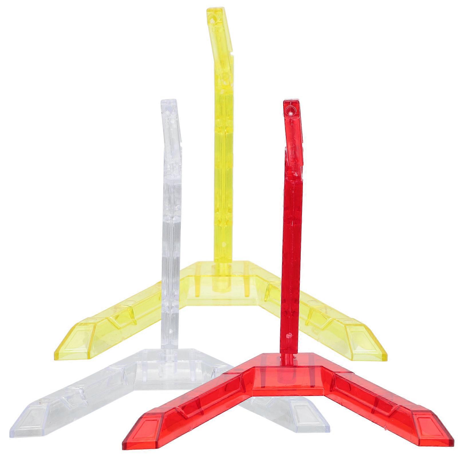 3pcs Sturdy Plastic Action Figure Display Stand Rack for Collectibles, Dolls & Models – Easy Assembly, Wear Resistant Desktop Decoration