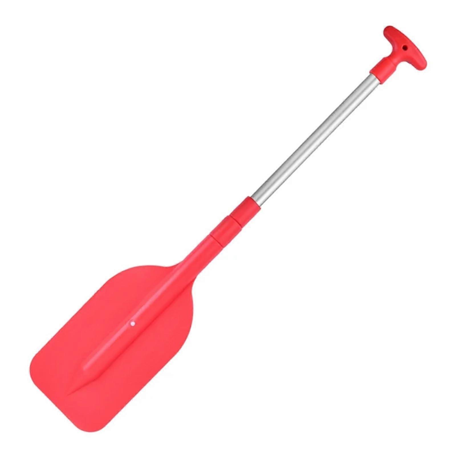 Telescopic Kayak Paddle Safety Portable Retractable Rafting Accessories Foldable Paddle Rudder Portable Telescopic Boating Gear for Water Sports Red