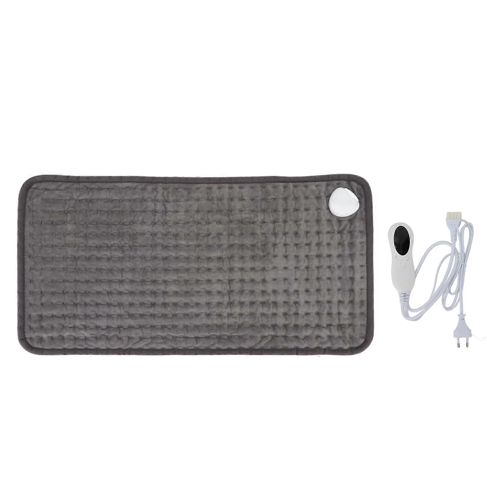 Electric heating pad 60 x 30 cm with 10 temperature levels for neck and shoulder, suitable for home use.