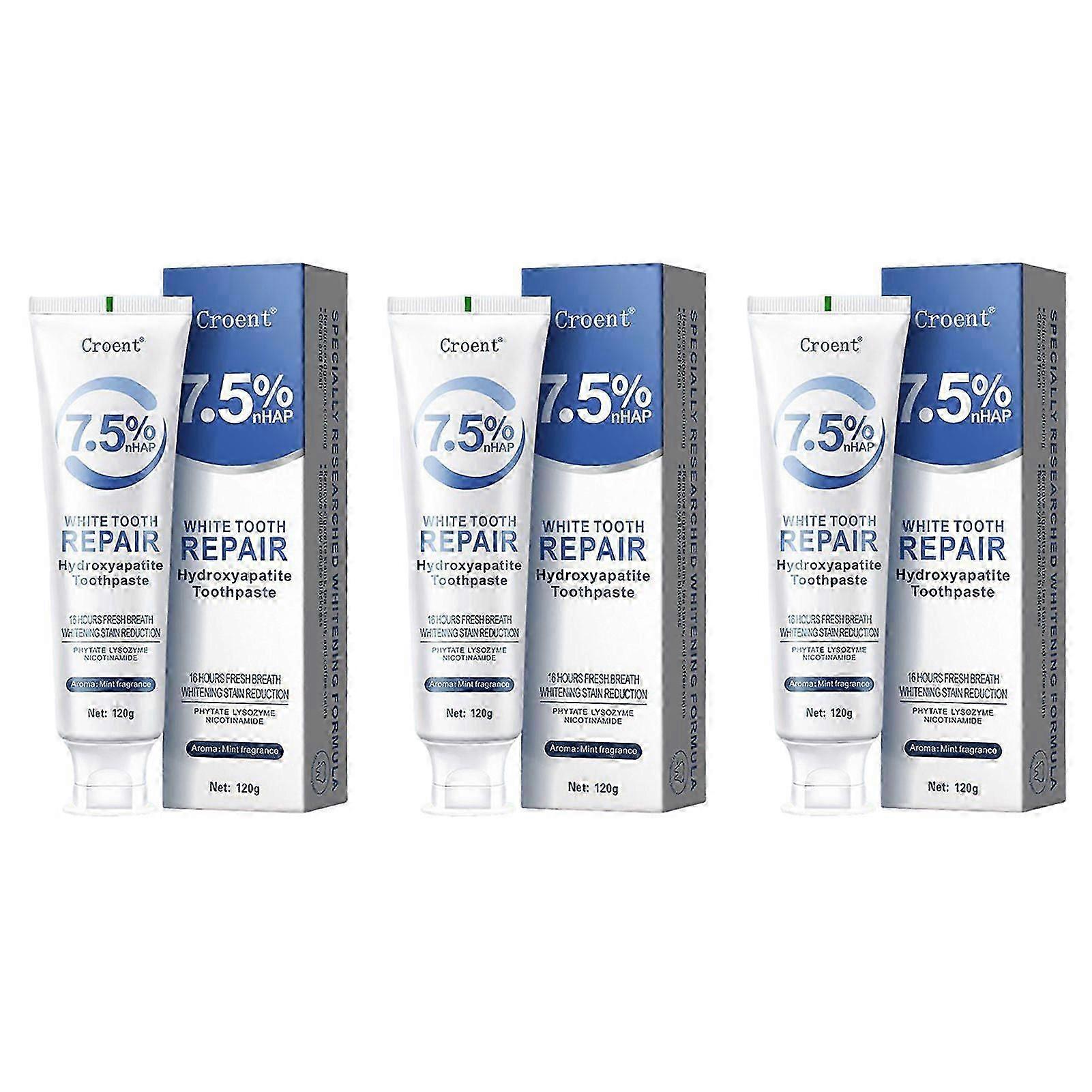 1-3pcs Hydroxyapatite Toothpaste for Enamel Protection,Gentle Mint, Fresh Breath