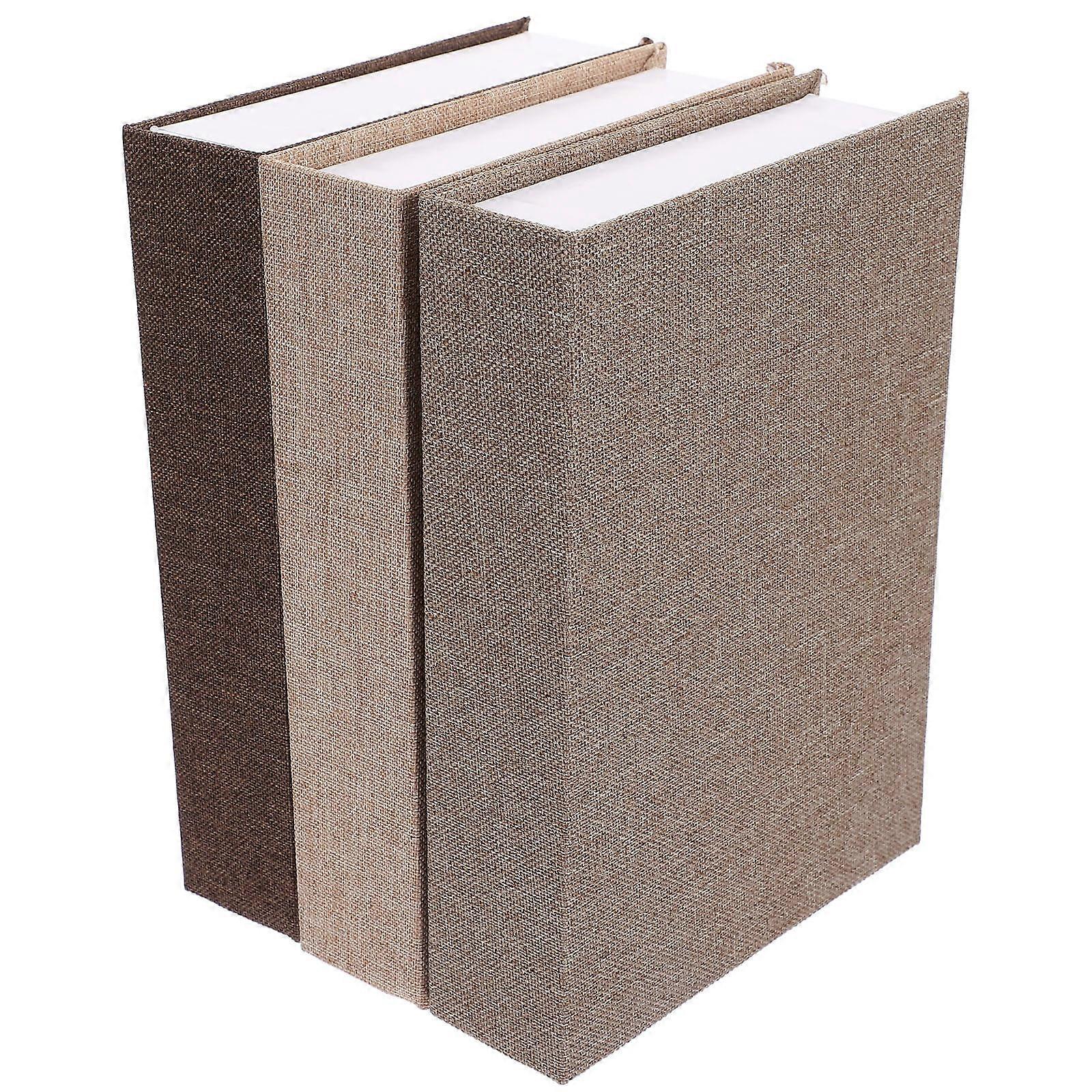 3pcs Decorative Faux Book Storage Boxes Realistic Imitation for Home Office Centerpiece Accent