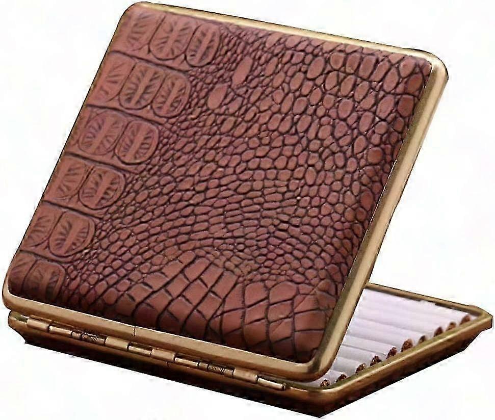 נרתיק סיגריות מעור דק במיוחד לגברים - קופסת סיגריות ניידת נגד לחץ מחזיקה 20