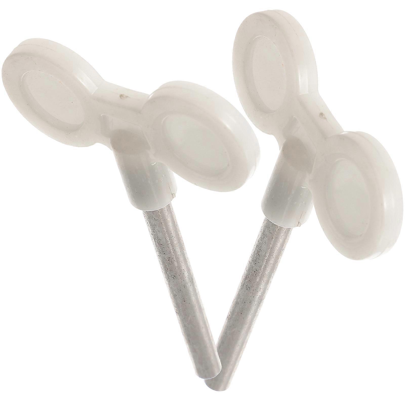 Music Box Winding Key Part Classic Round Knob Rod Length 45mm Replacement 2Pcs