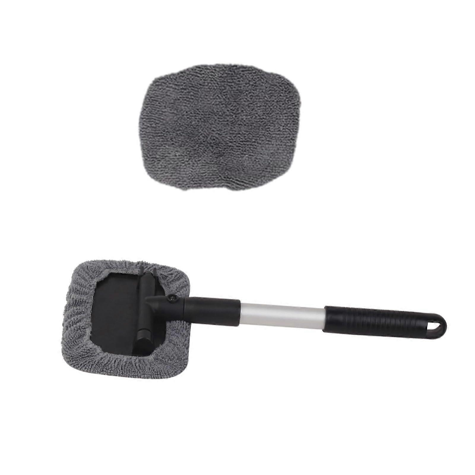 Windshield Cleaning Brush Efficiently Removes Stubborn Stains, Extendable Handle, Soft Brush Pad for Clear Driving Vision