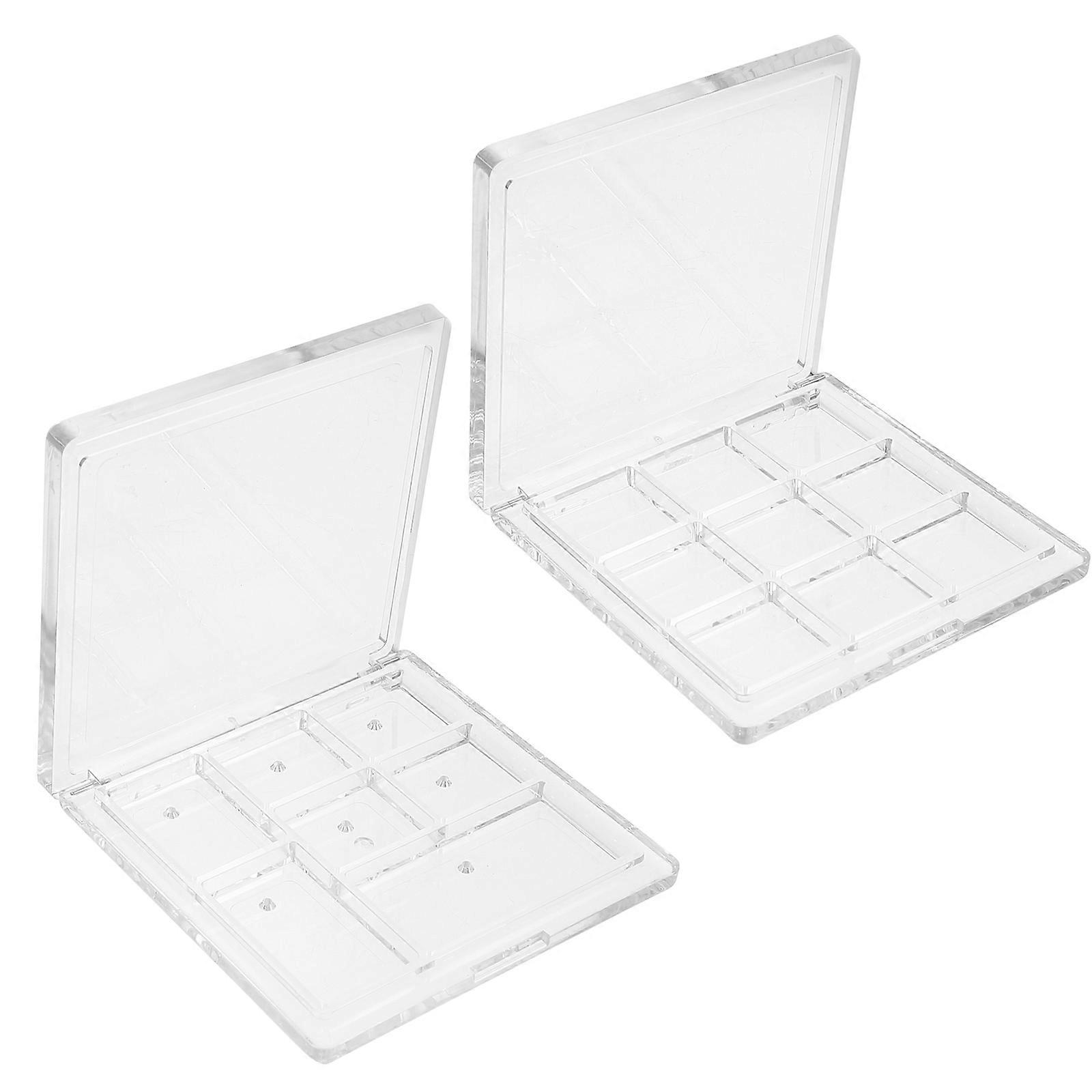 Eyeshadow Pigment Pan 4Pcs Makeup Container Suitable For Daily Use And Travel Transparent Storage Box Designed For Cosmetics