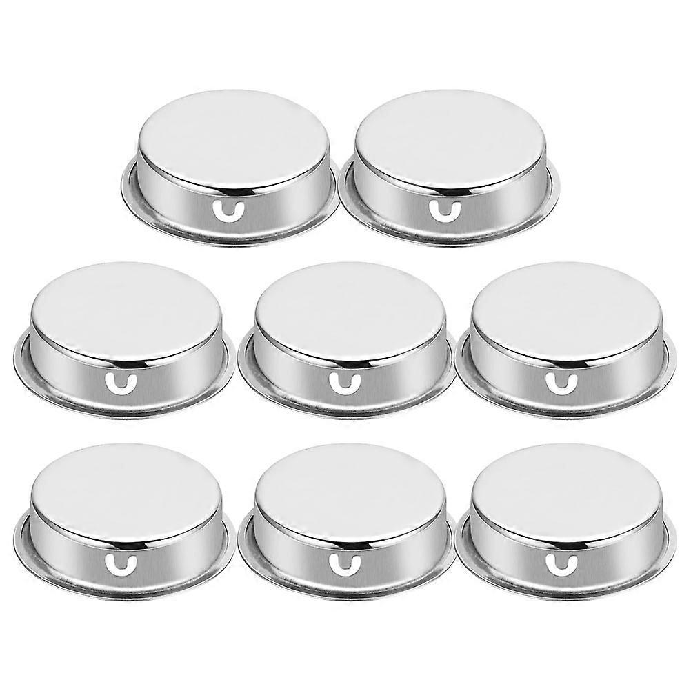 Recessed Door Pull Handle 8 Pcs Silver Finish for Homeowners 4CM Convenient Installation Practical Functionality