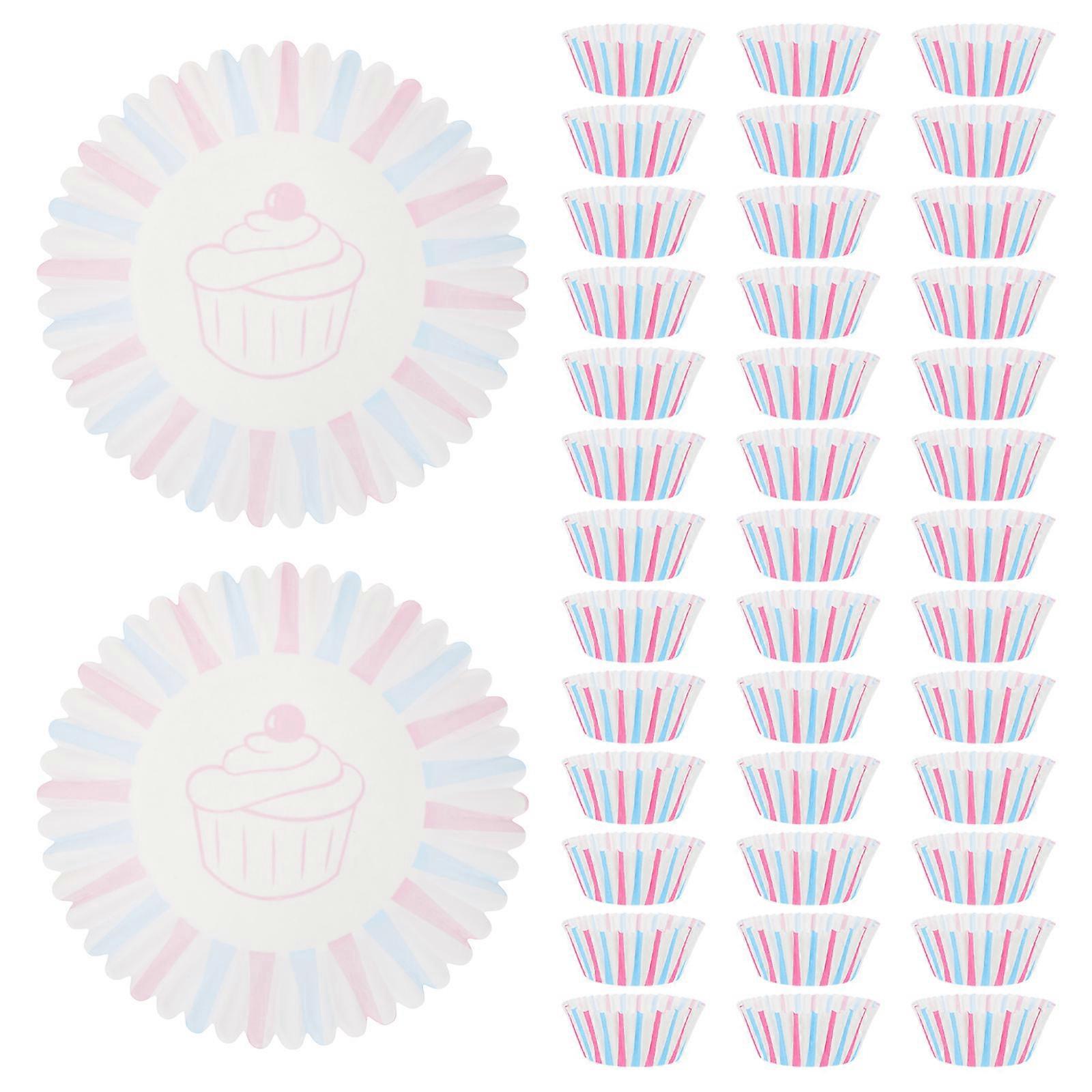 100pcs Food-grade Grease-proof Paper Cupcake Liners for Baking Use Assorted Color
