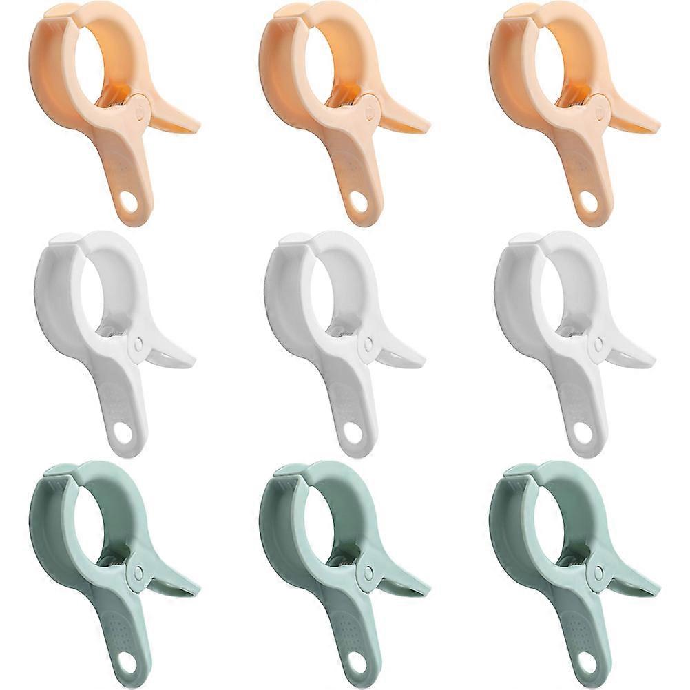 6PCS Windproof Clothes Clips Set for Beach Towels and Quilts, Strong Clamping Force, Lightweight and Portable, Pink, for Secure Drying on Windy Days