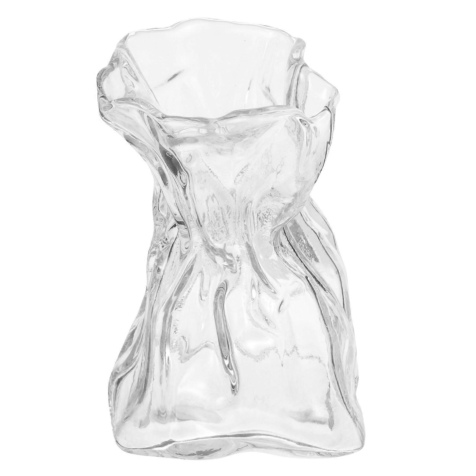 Trendy Flower Vase Glass Material Balcony Garden Delicate Appearance 1Set