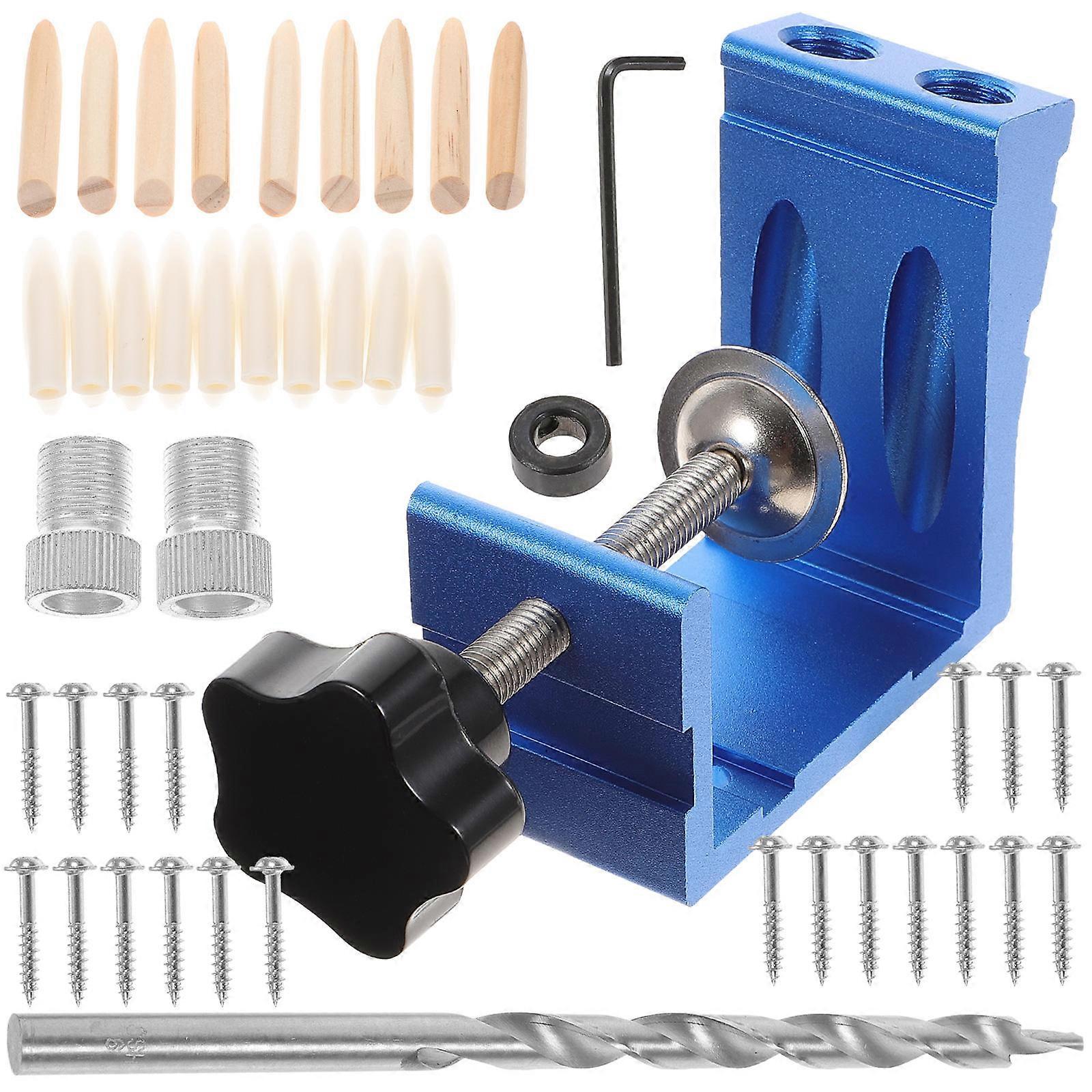 Durable Aluminum Alloy Pocket Hole Drill Guide for Woodworking with 15 Degree Angle Assorted Color