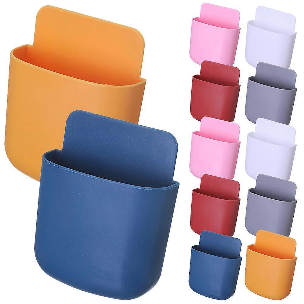 Wall Organizer Remote Holder For Phone Keys And Cosmetics In Classroom Hotel Assorted Color 12Pcs