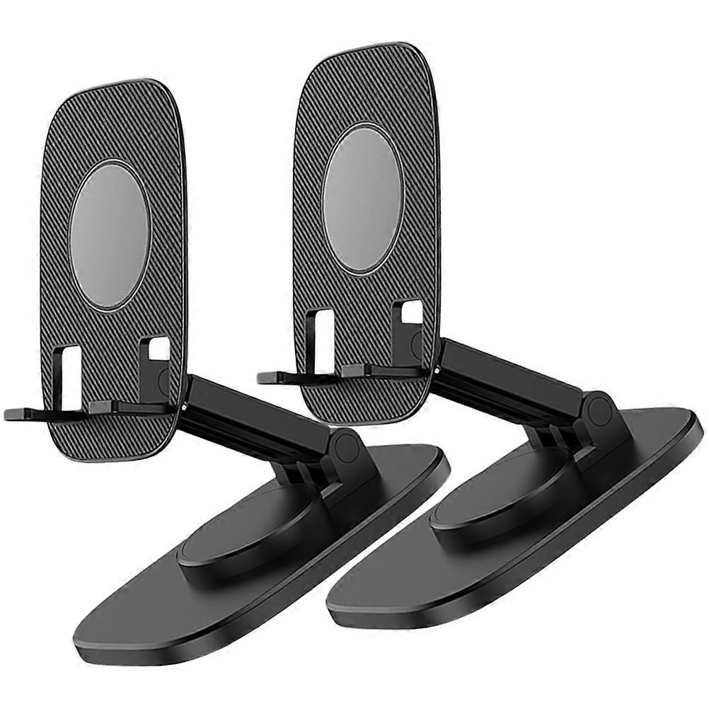 Desk Cell Phone Stand Height Adjustable Tablet Stand Metal Material Rotation Function Office Use 2Pcs