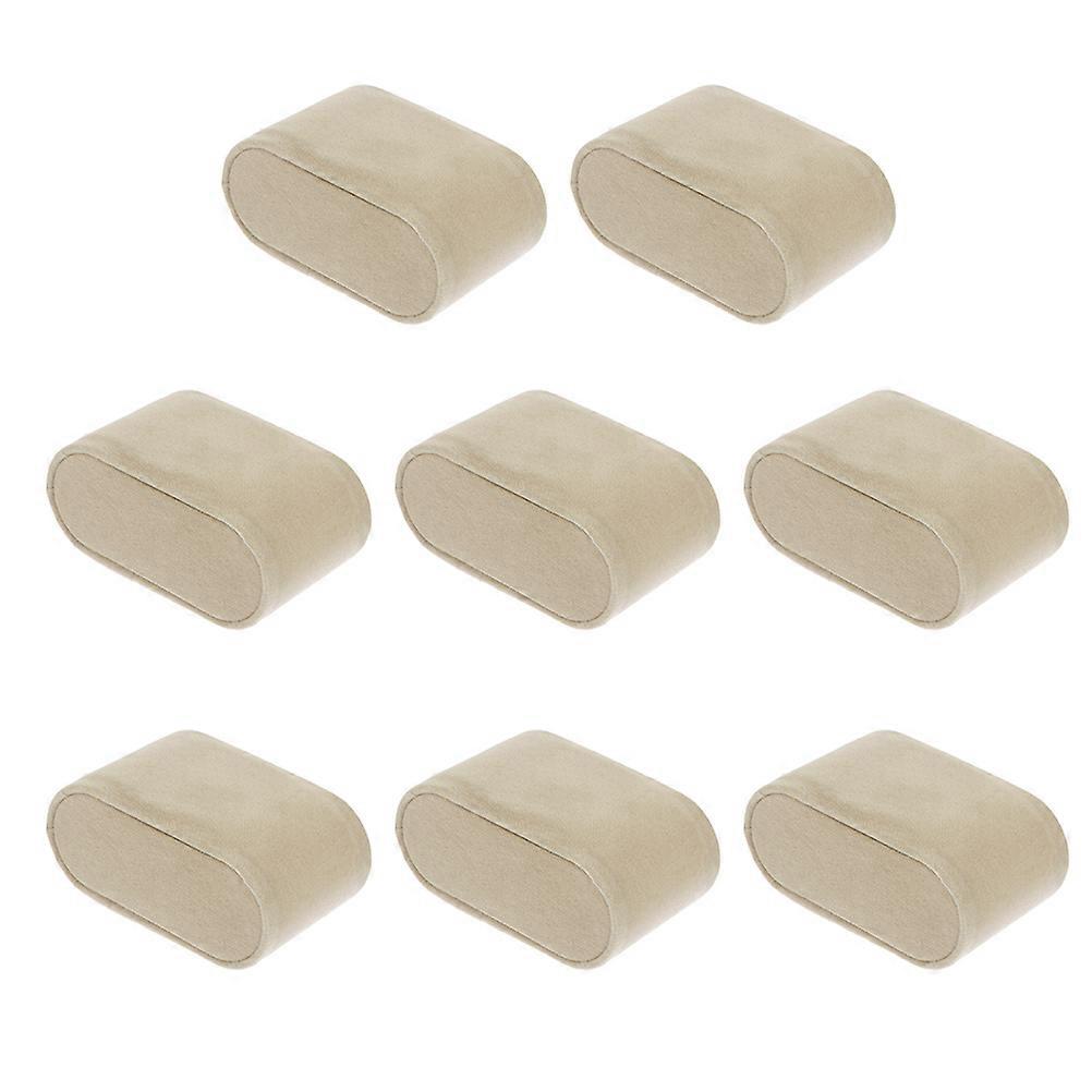 حامل الساعة: 8 قطع وسادة صفراء مخملية لهواة الجمع والمتاحف ومحلات المتاجر عرض المجوهرات الملحقات الوظائف