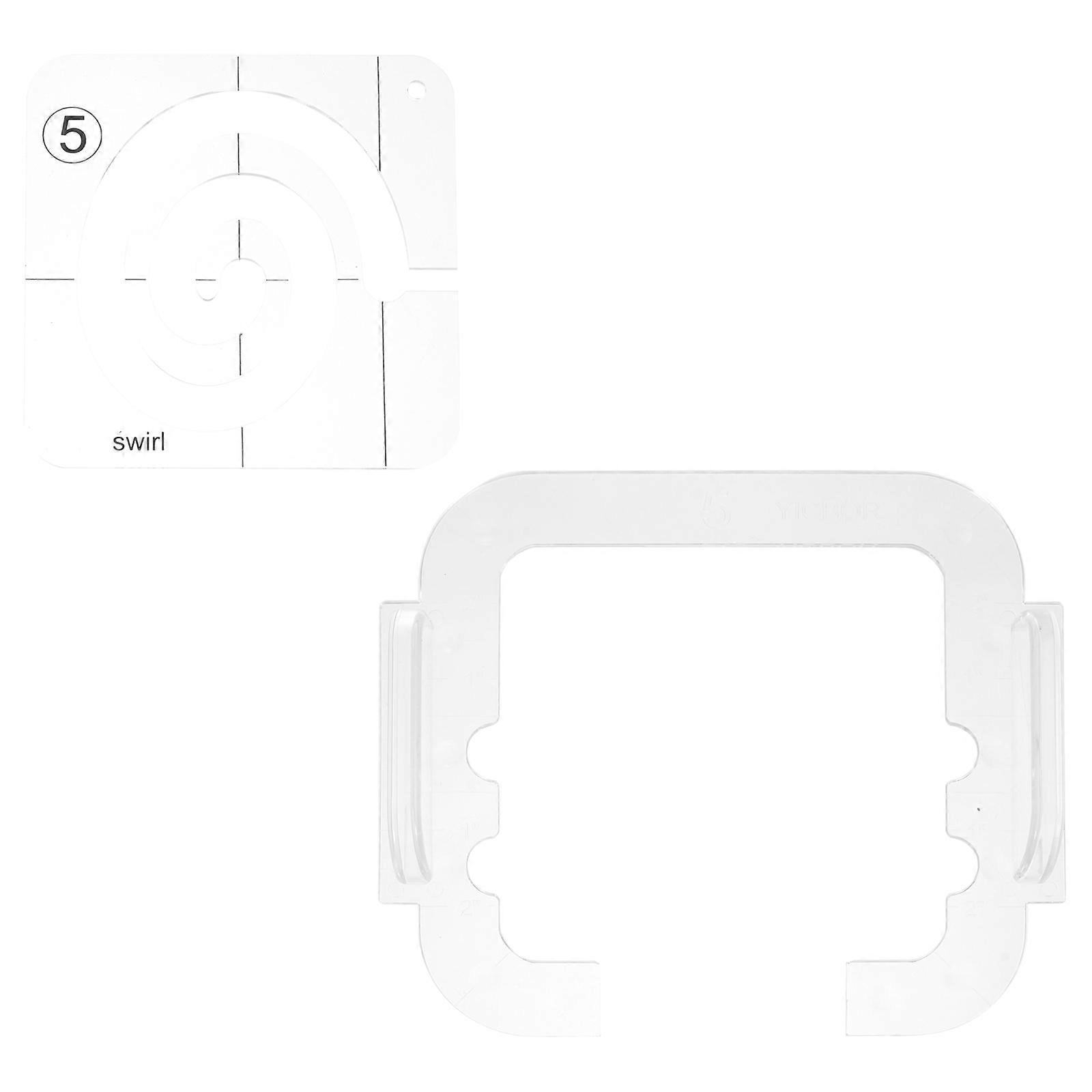Transparent Acrylic Sewing Ruler for DIY Use Practical Fabric Tailor Template 1 Set