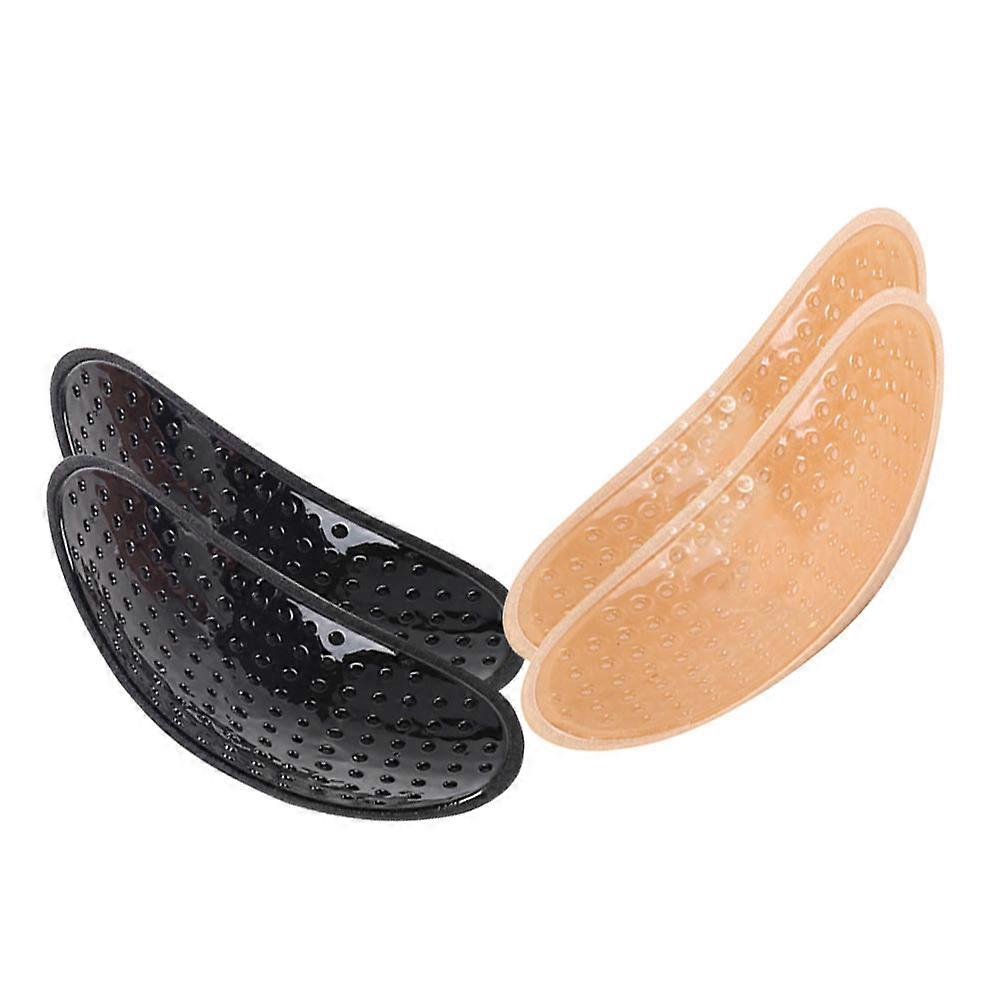 Invisible Shoulder Enhance With Powerful Adhesion For All Seasons 13x8cm Black Sponge Material 2 Pairs