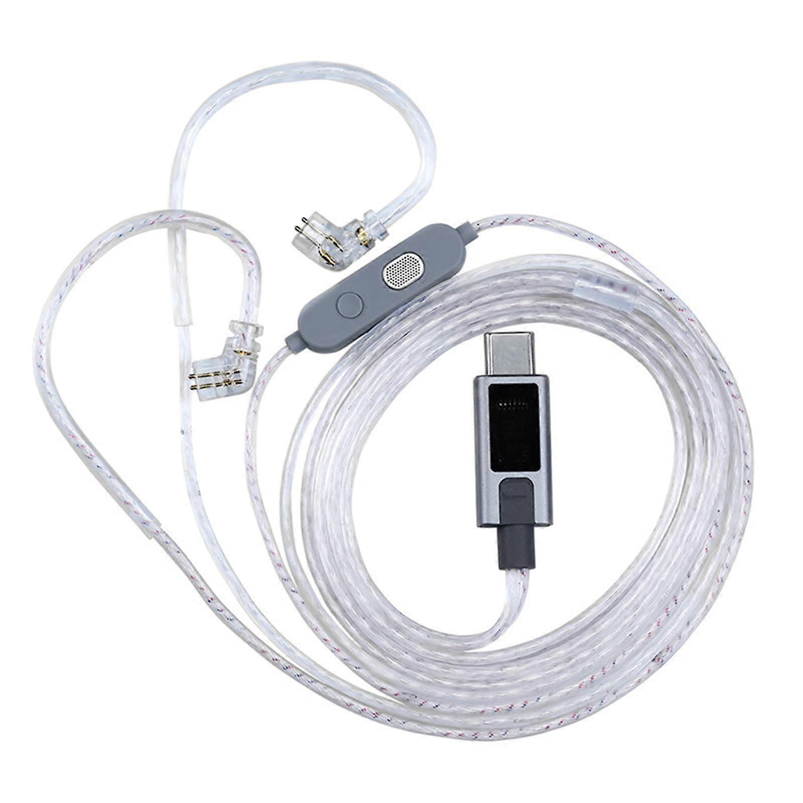 Type C Upgrades Cable with Professional EQ Tuning and Two Microphones SilverPlated Cable Ref: 4050