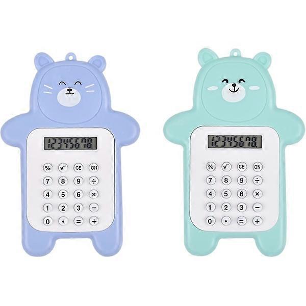Pack Small 8-Digit Display Calculator for Beginners Portable Cartoon Bear Style Calculator