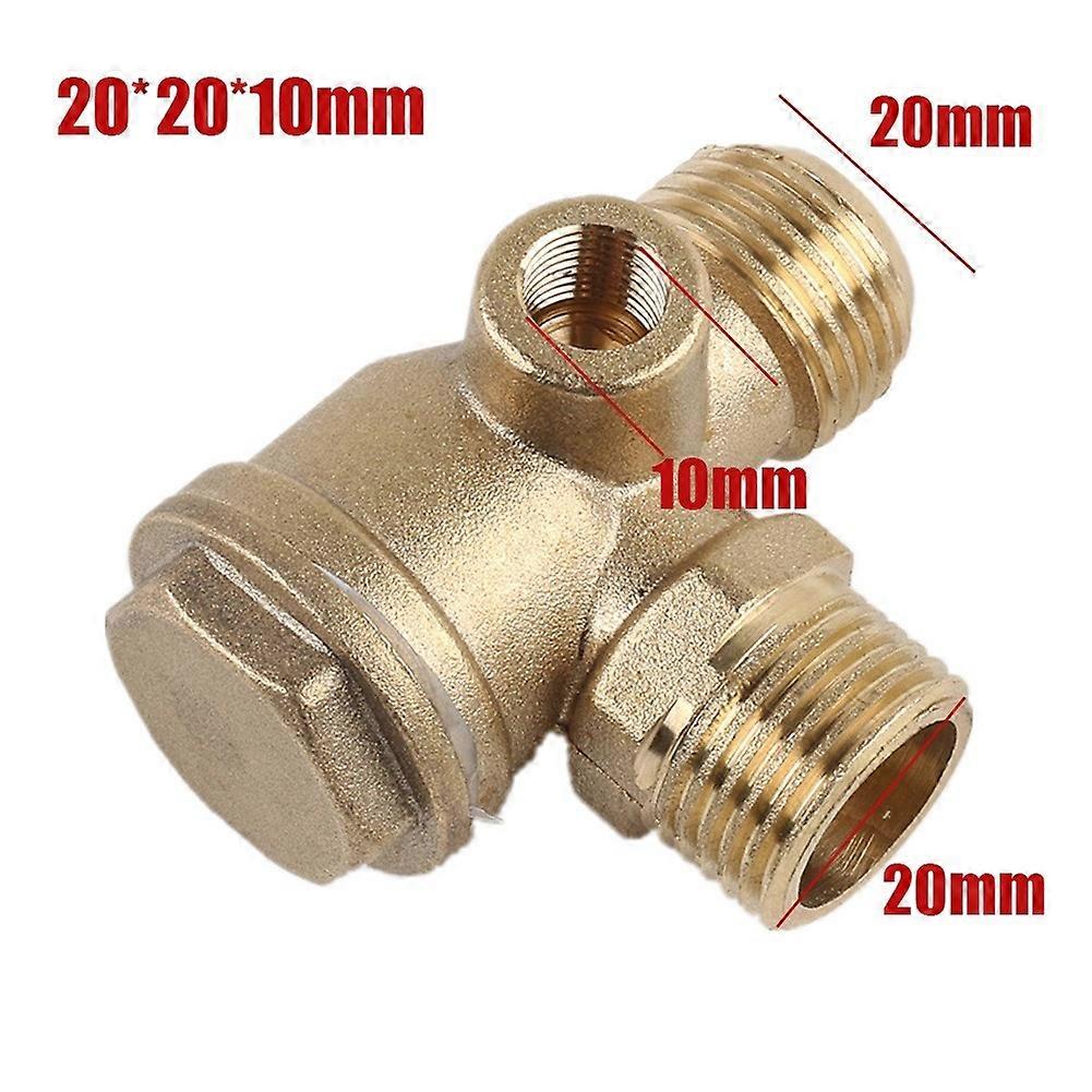 1/2“ x 1/2” x 1/8“-内部直接止回阀空气压缩机空气压缩机 3 端口黄铜螺纹止回阀连接器工具
