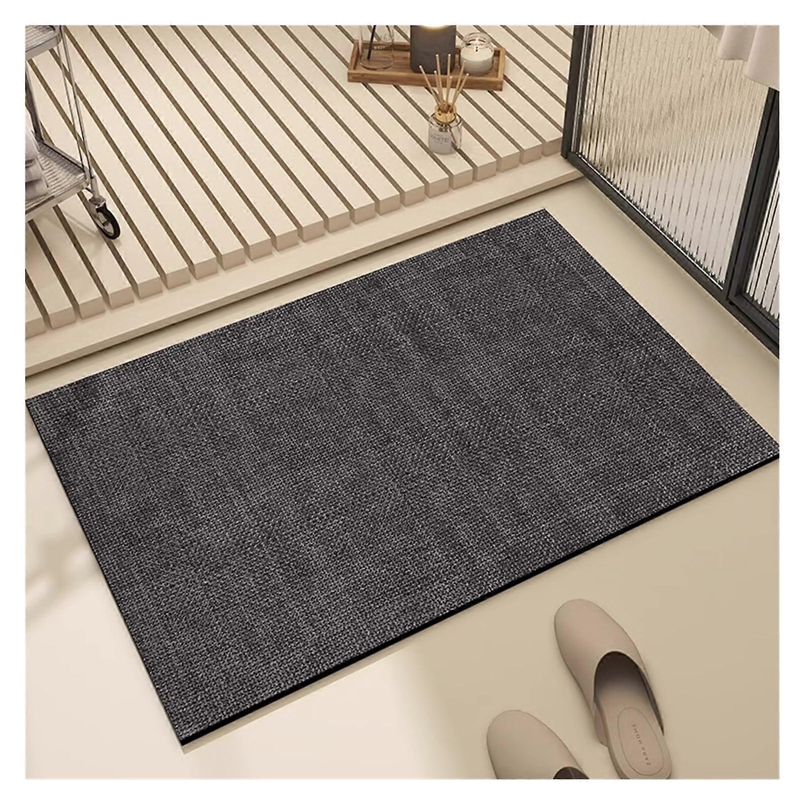 Absorbent bathroom mats, Nonslip rug, Toilet tower mats, Entrance door mats, Carpet (Black 2.80 * 120cm)