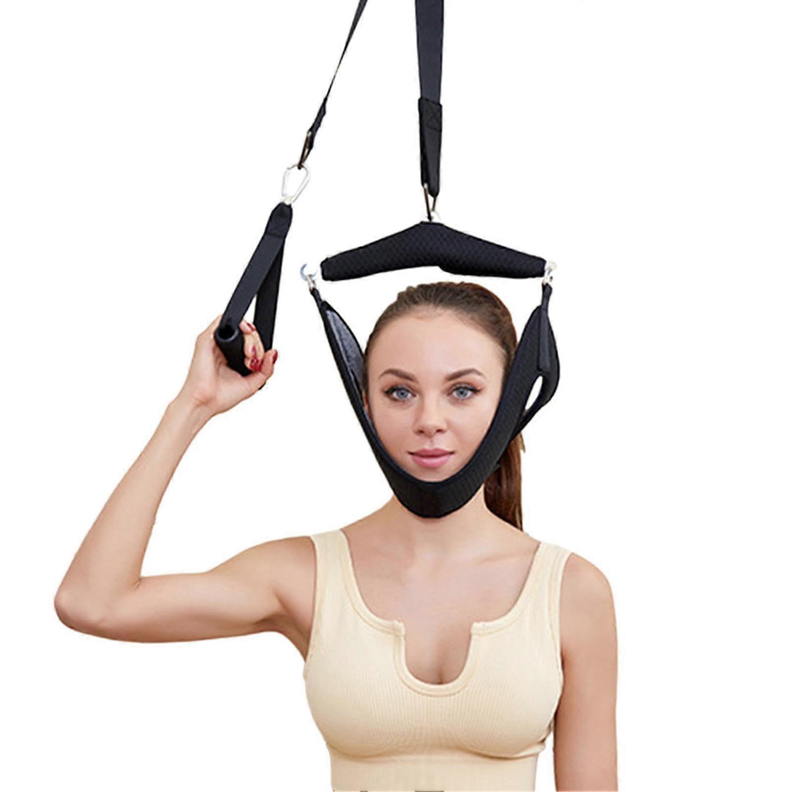 Cervical Traction Device for Home Use - Portable Neck Stretcher Hammock for Neck Pain Relief, Adjustable Size and Support