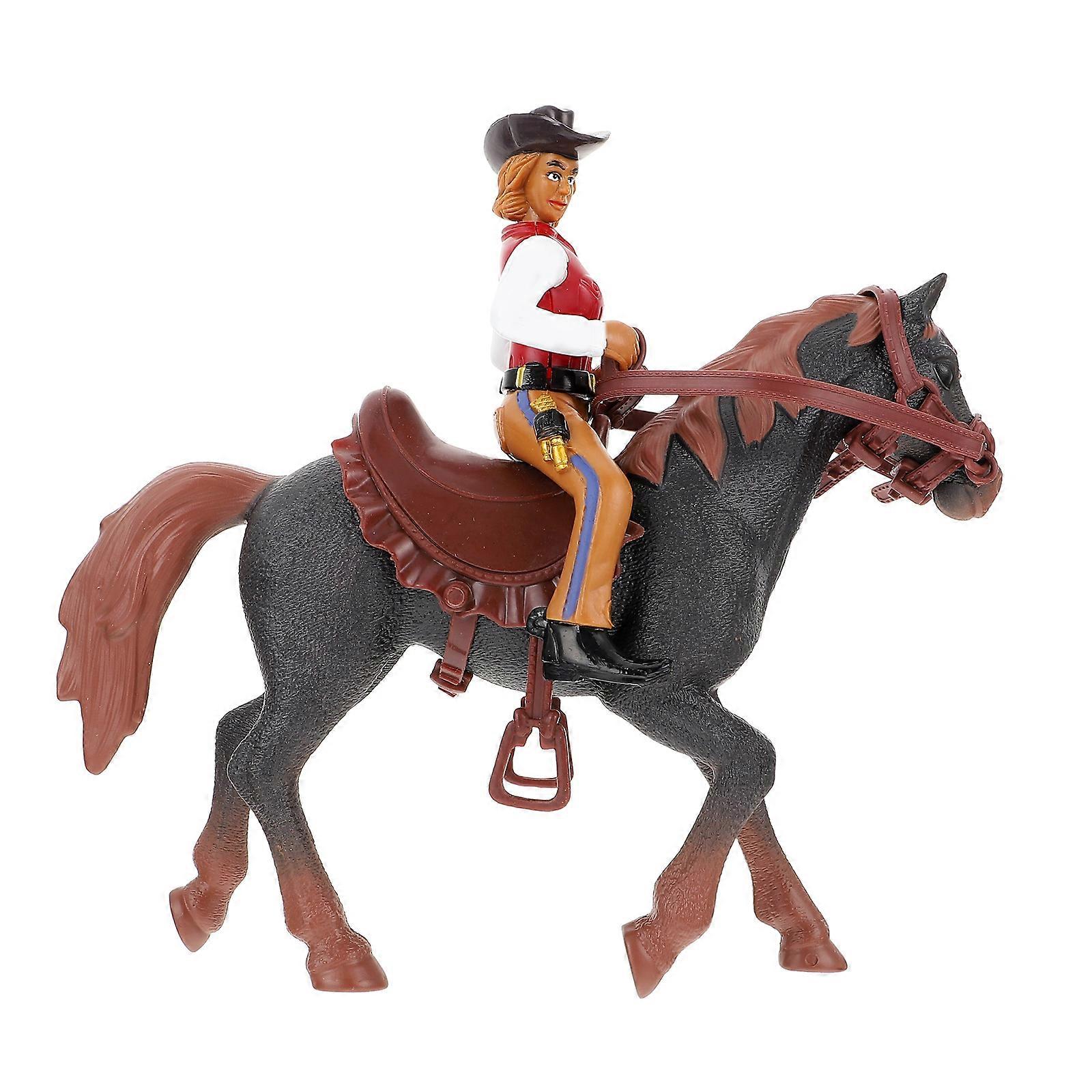 Black ABS Desktop Horse Model for Decoration with Fine Polish Process and Smooth Surface 1 Set