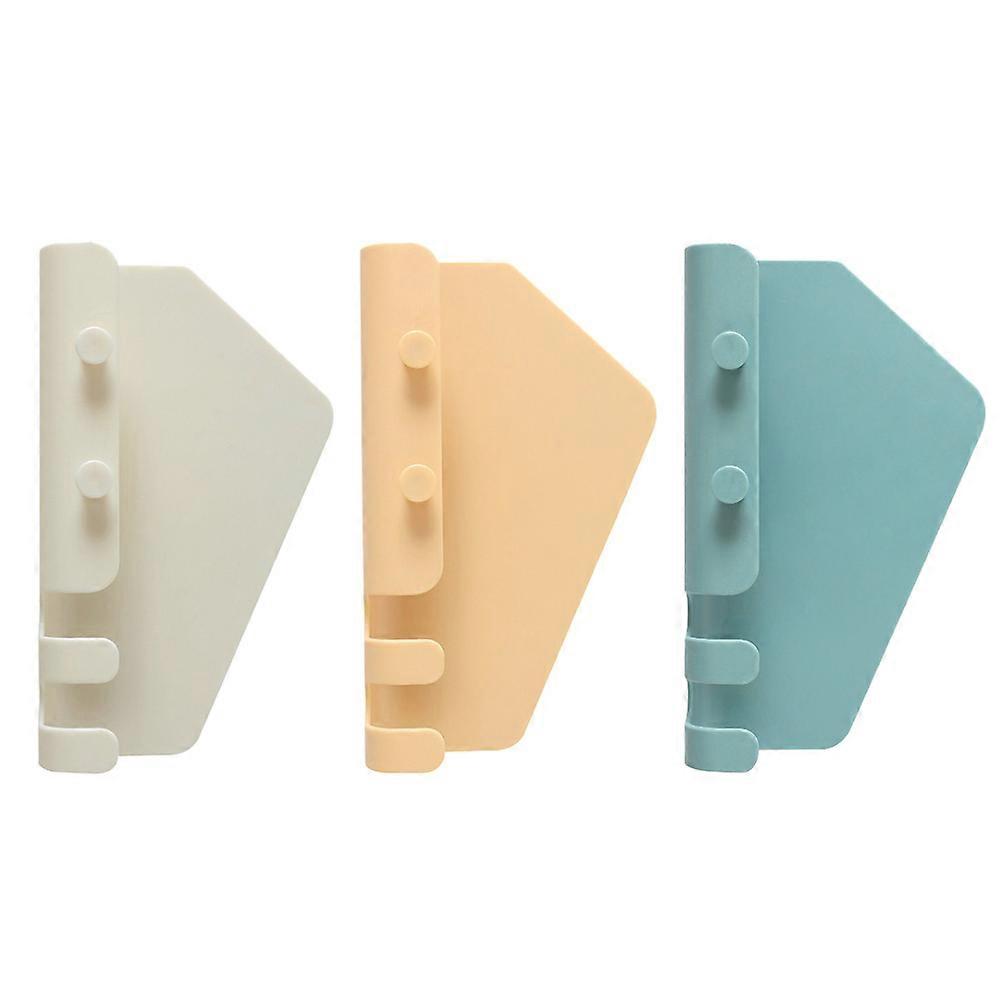Adhesive Phone Charging Brackets Ideal For Office Desk Side In Blue Heat-Resisting PP Material 3Pcs