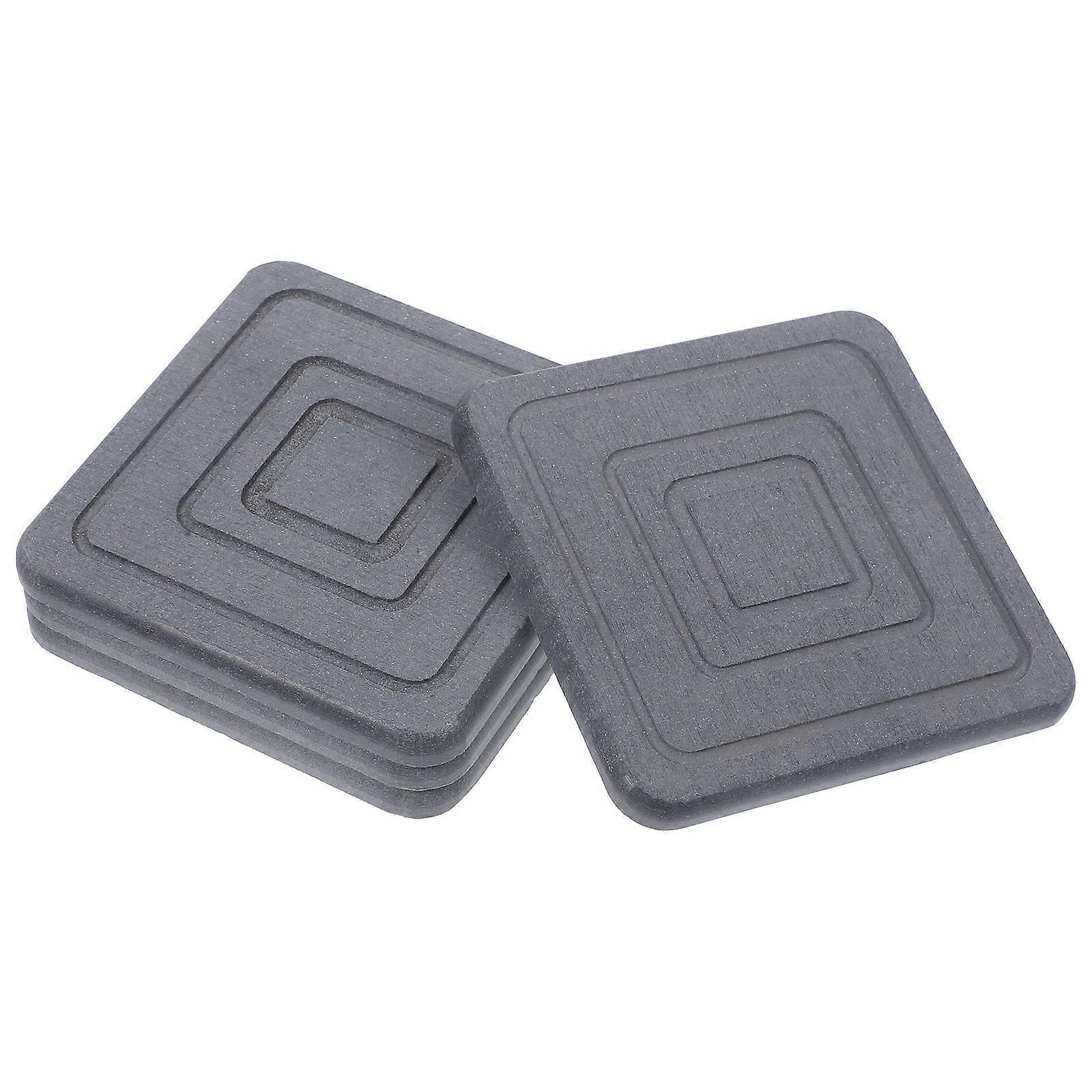Diatomite Absorbent Coasters for Drinks Made of Free Calcium Silicate Dark Grey 4 Pieces