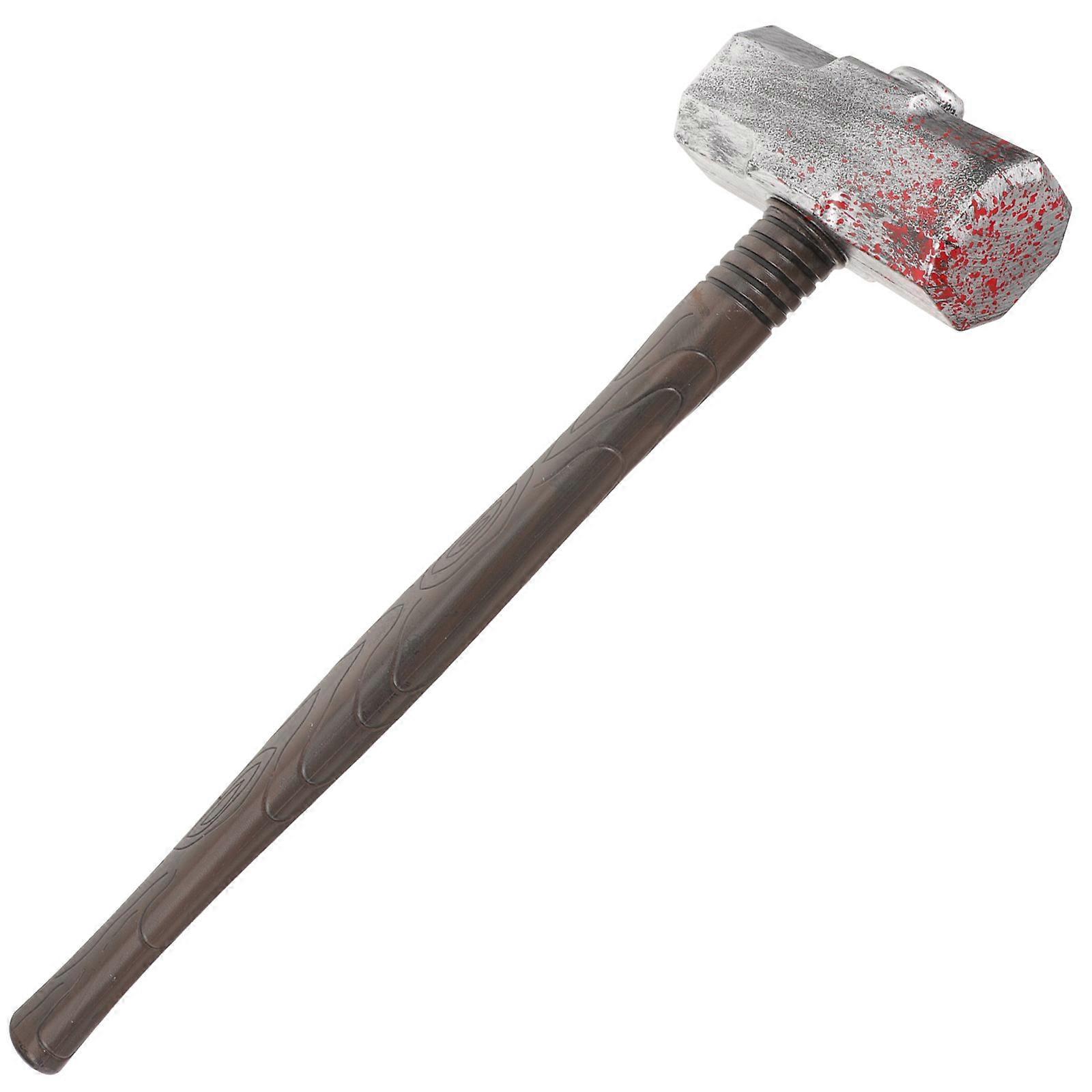 Horror Props Plastic Hammer with Blood for Halloween Themed Events and Parties in Assorted Color 1Set