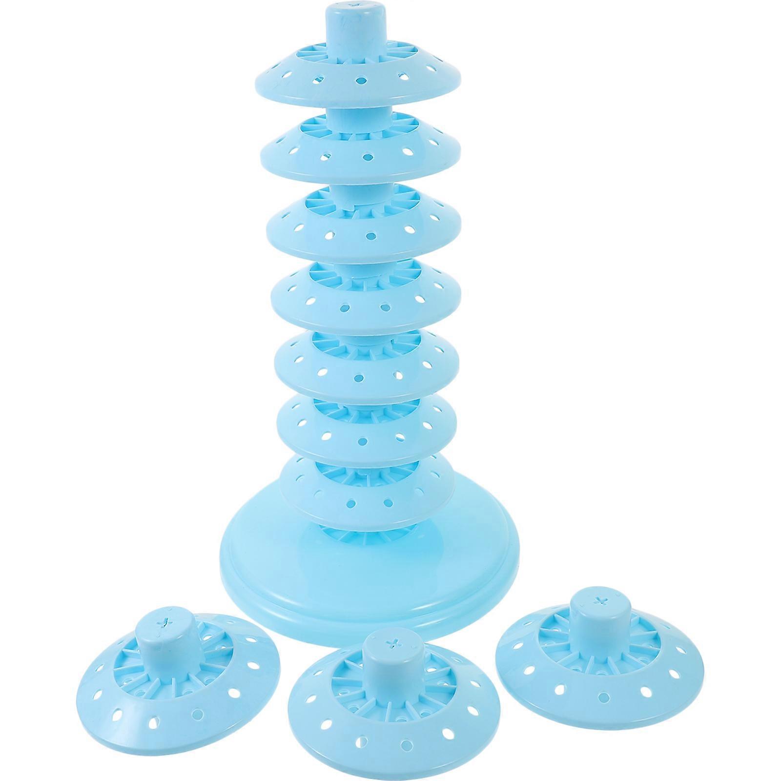 Blue Lollipop Stand Cake Holder Display Rack Reusable PP Material Decorative Candy Organizer for Birthday Parties Weddings Dessert Shops Smooth