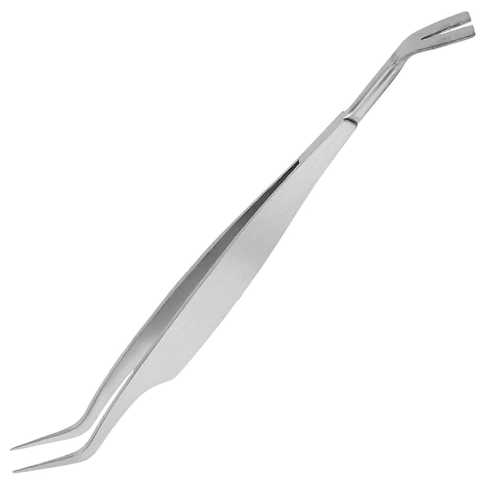 Useful Pet Tool Ergonomic Design Stainless Steel Removing Tweezer For Pet 14X1X1cm 1Pack
