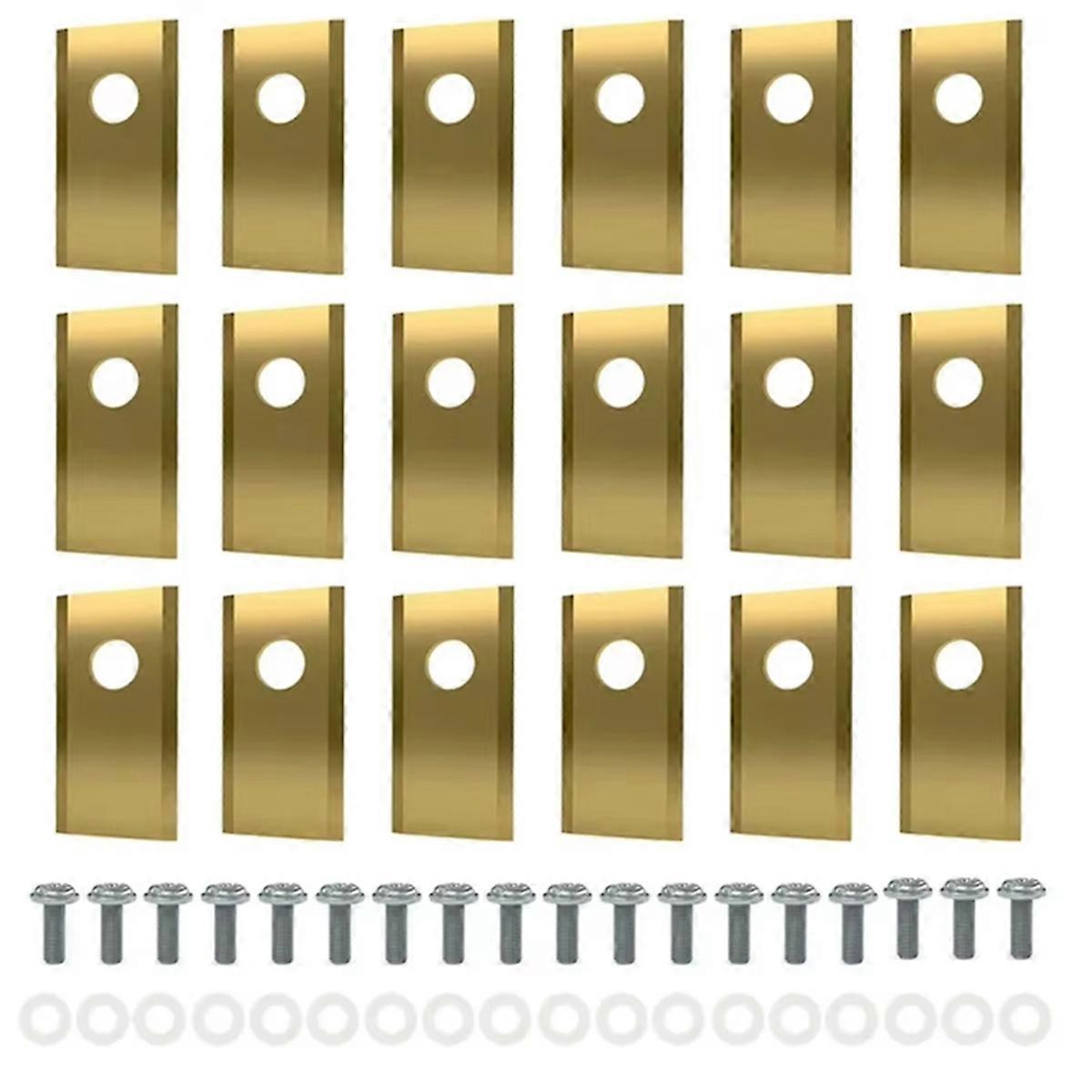 18Pcs Replacement Blades Compatible for Luba & Yuka All Series, Titanium Replacement Robotic Lawnmo