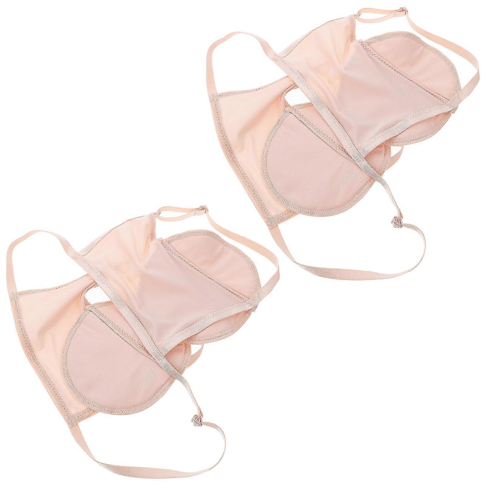 Reusable Sweat Absorbing Underarm Pads 1 Pair Crafted for Jogging Running Made of Polyester Providing Effective Clothing Protection