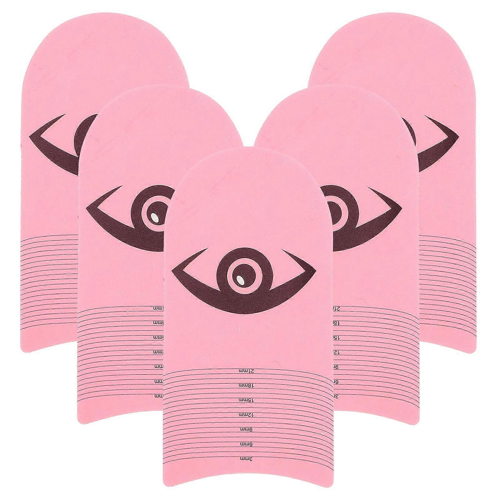 5pcs Eyelash Measuring Rulers Eyelash Stencil Ruler for Measuring Eyelashes Curling Degree Ruler Beauty Tools for Eyelash Extensions