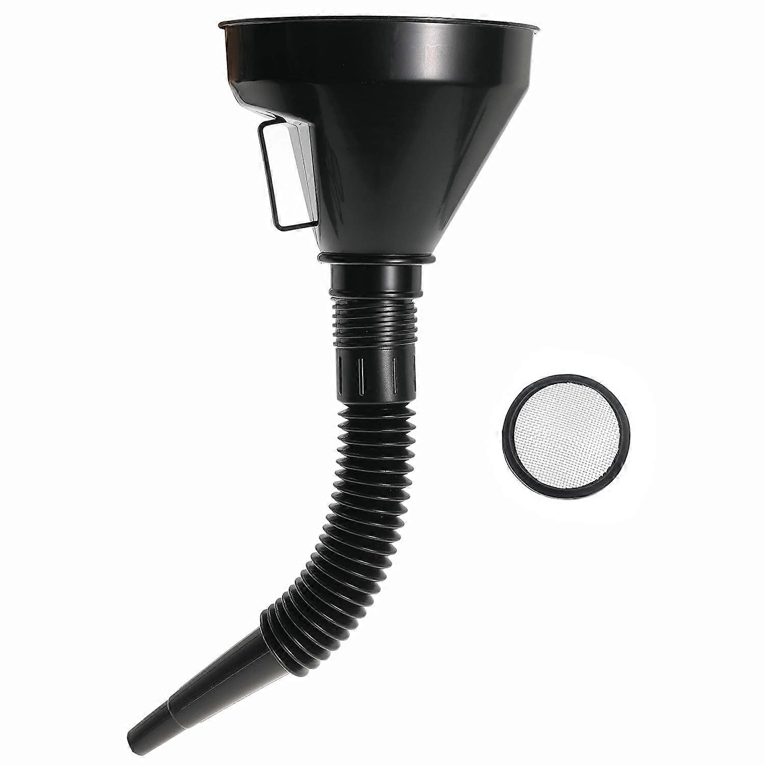 Fuel Funnel with Filter Universal Oil Petrol AdBlue Funnel System Removable Spout for Motorcycle Car