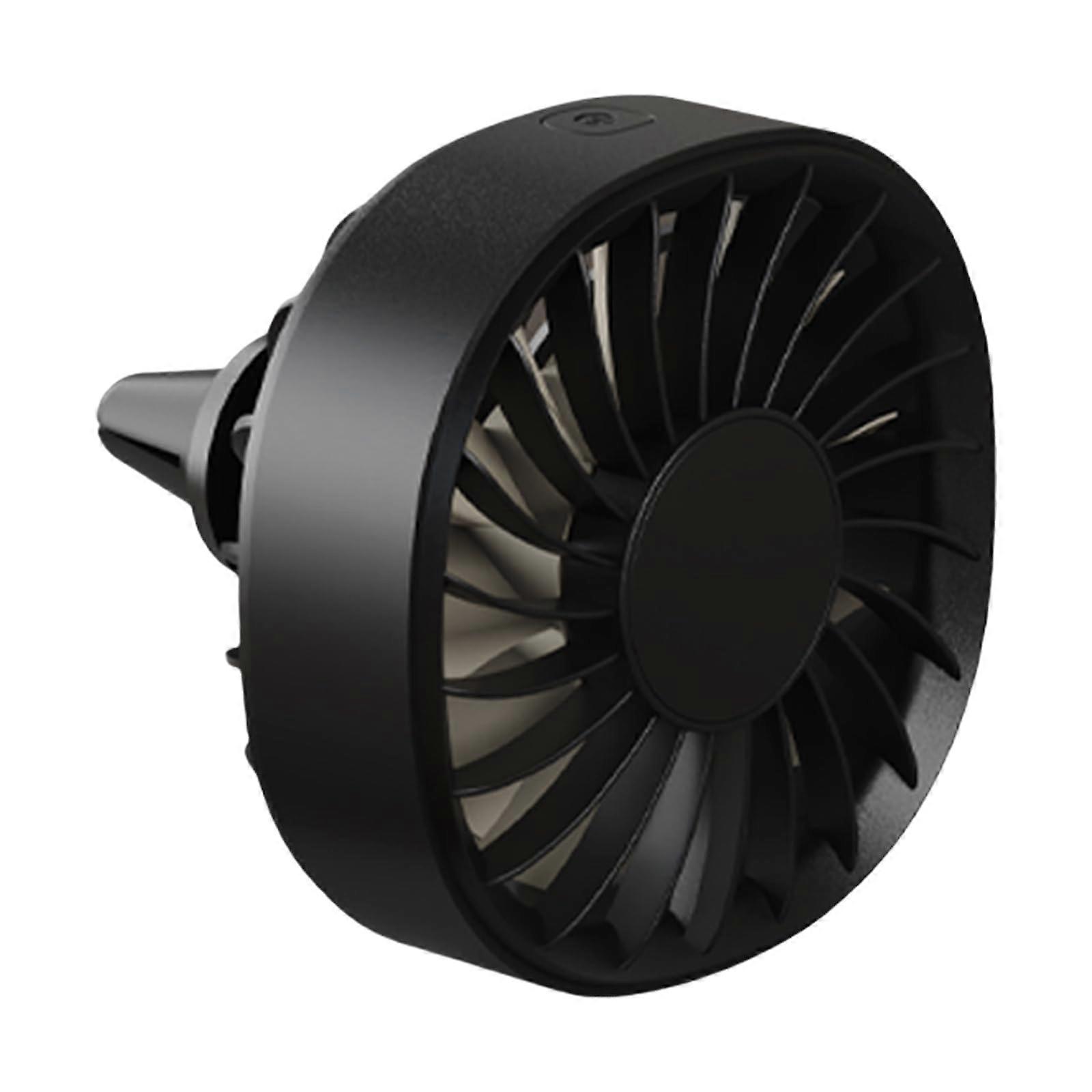 360 Rotating USB Car Fan With LED Lights Quiet Clip-On Miniature Air Circulators For Cars And Trucks