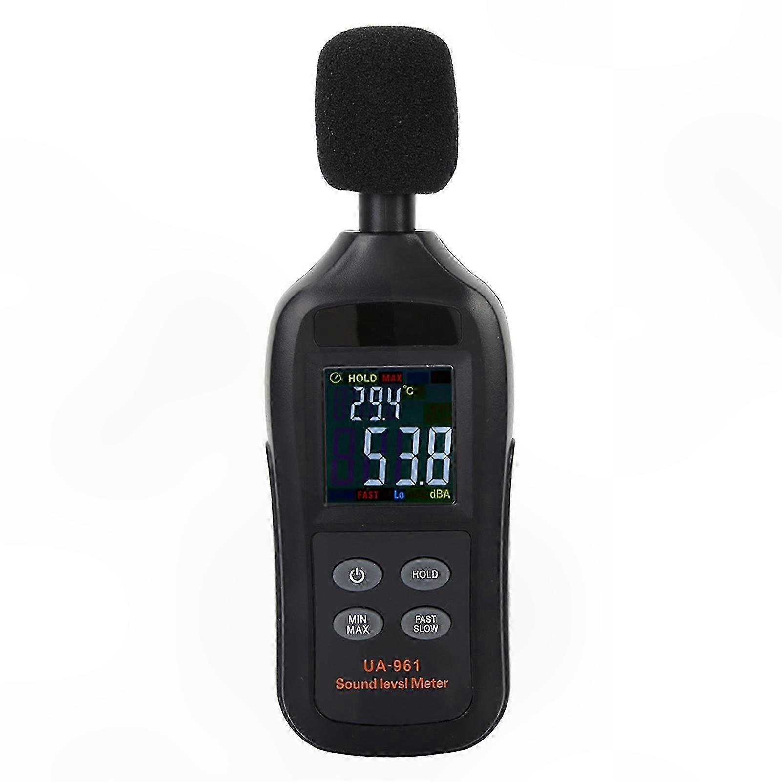 Black Portable Digital Sound Level Meter for Noise Testing